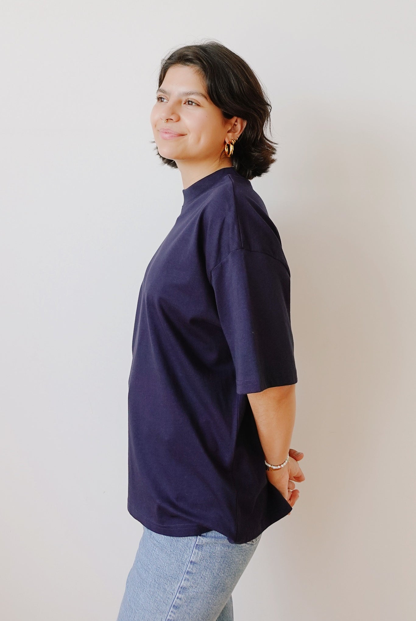 Unisex Oversized T-Shirt - HÜT HANI NÖD SO LUST - Navy / Ice - collab zürich