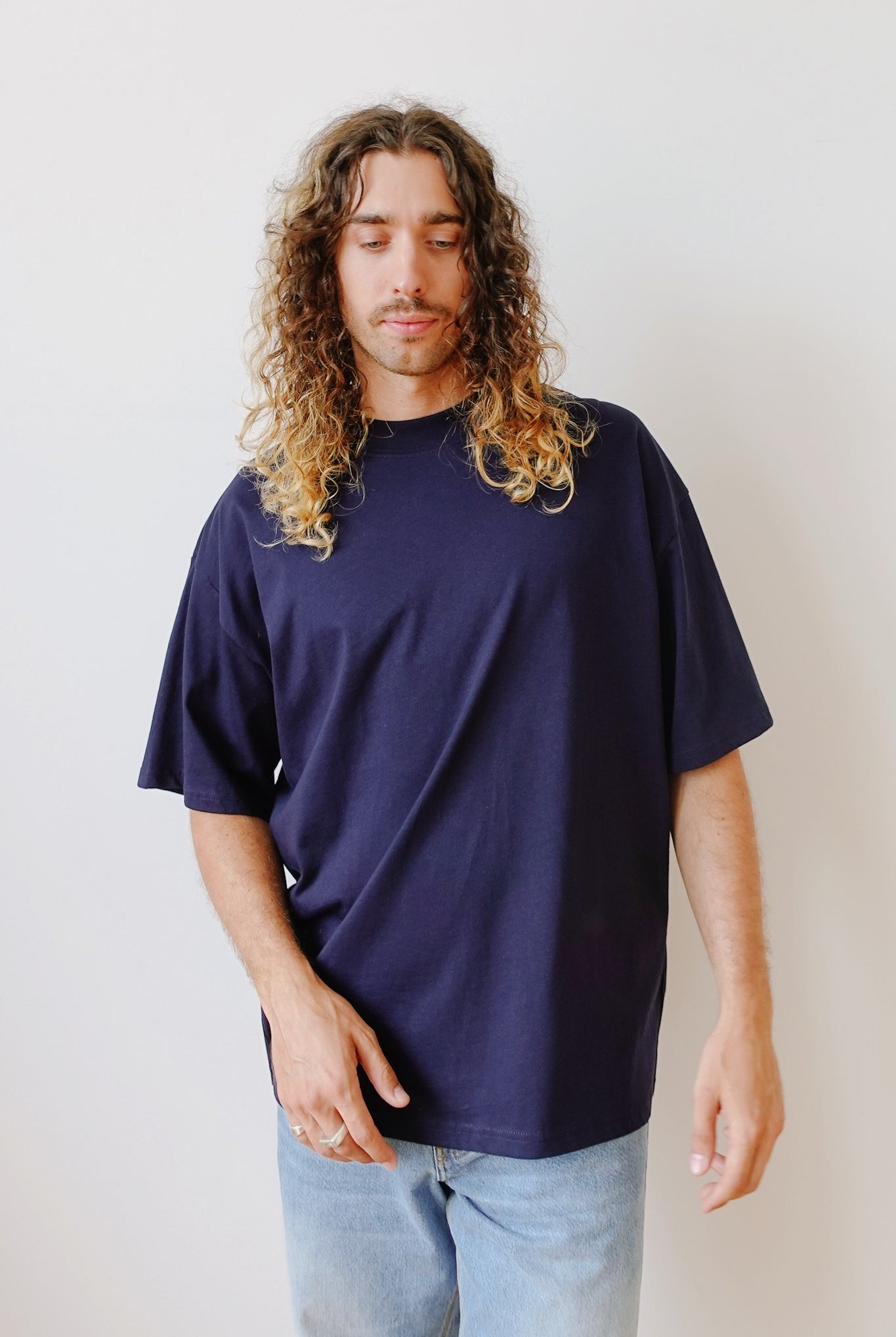 Unisex Oversized T-Shirt - HÜT HANI NÖD SO LUST - Navy / Ice - collab zürich