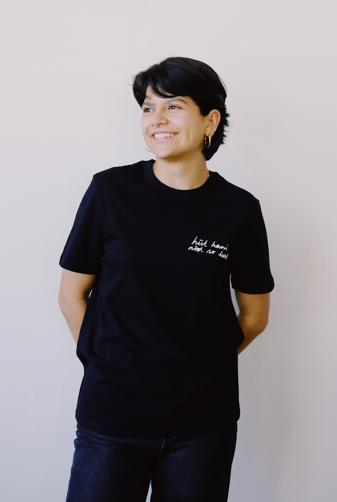 Unisex T-Shirt - hüt hani nöd so lust - Black - collab zürich