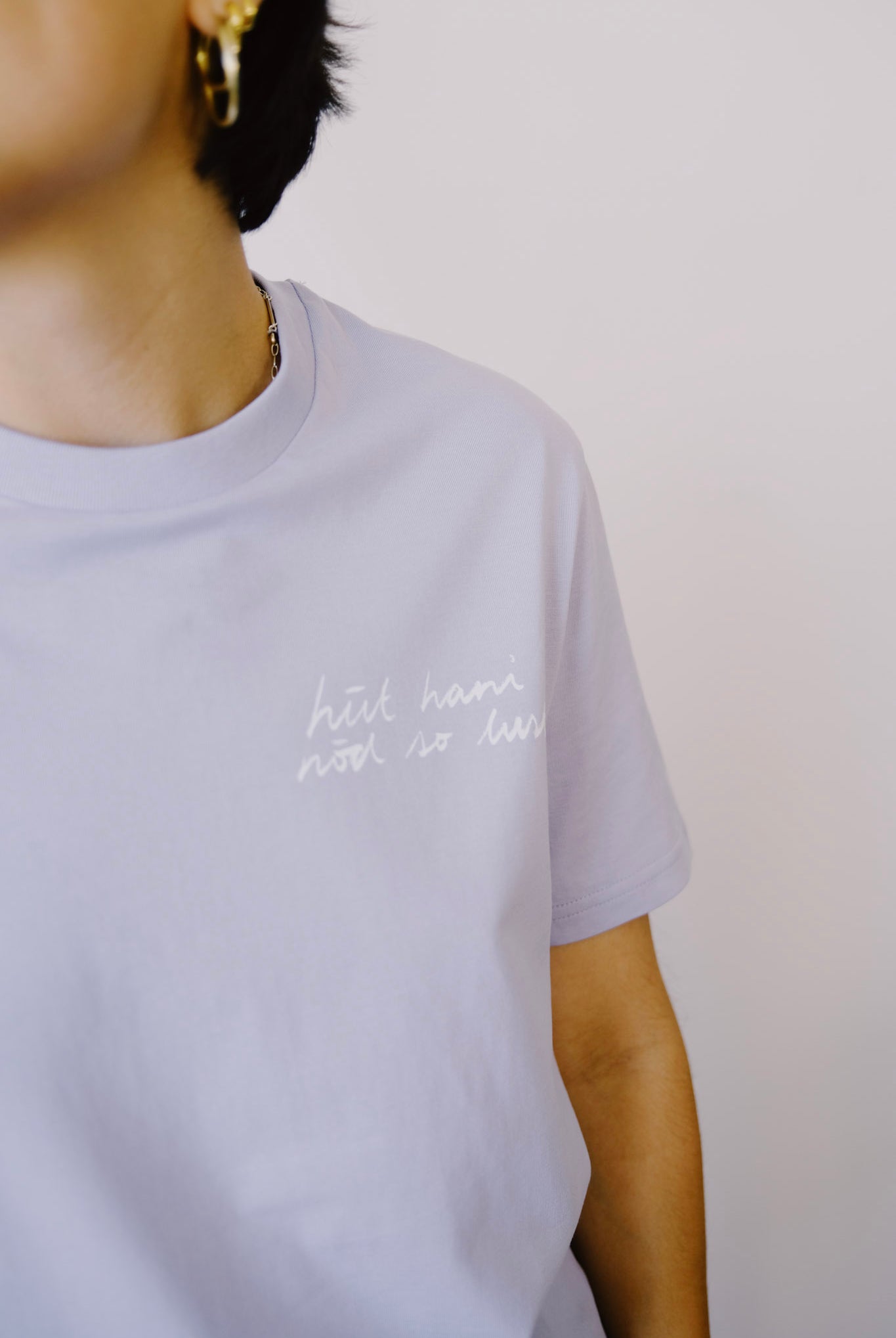 Unisex T-Shirt - hüt hani nöd so lust - Pale Lilac - collab zürich