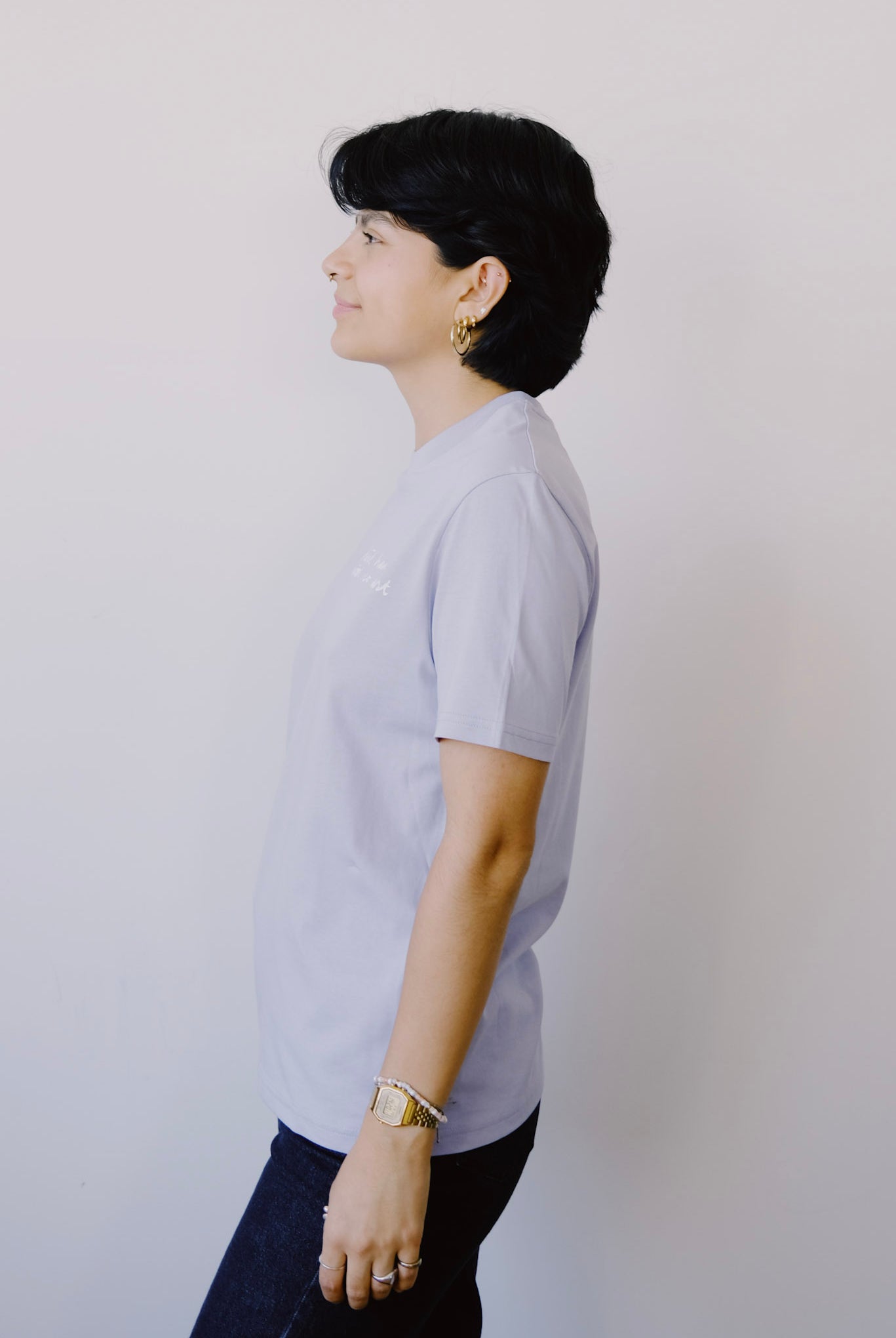 Unisex T-Shirt - hüt hani nöd so lust - Pale Lilac - collab zürich
