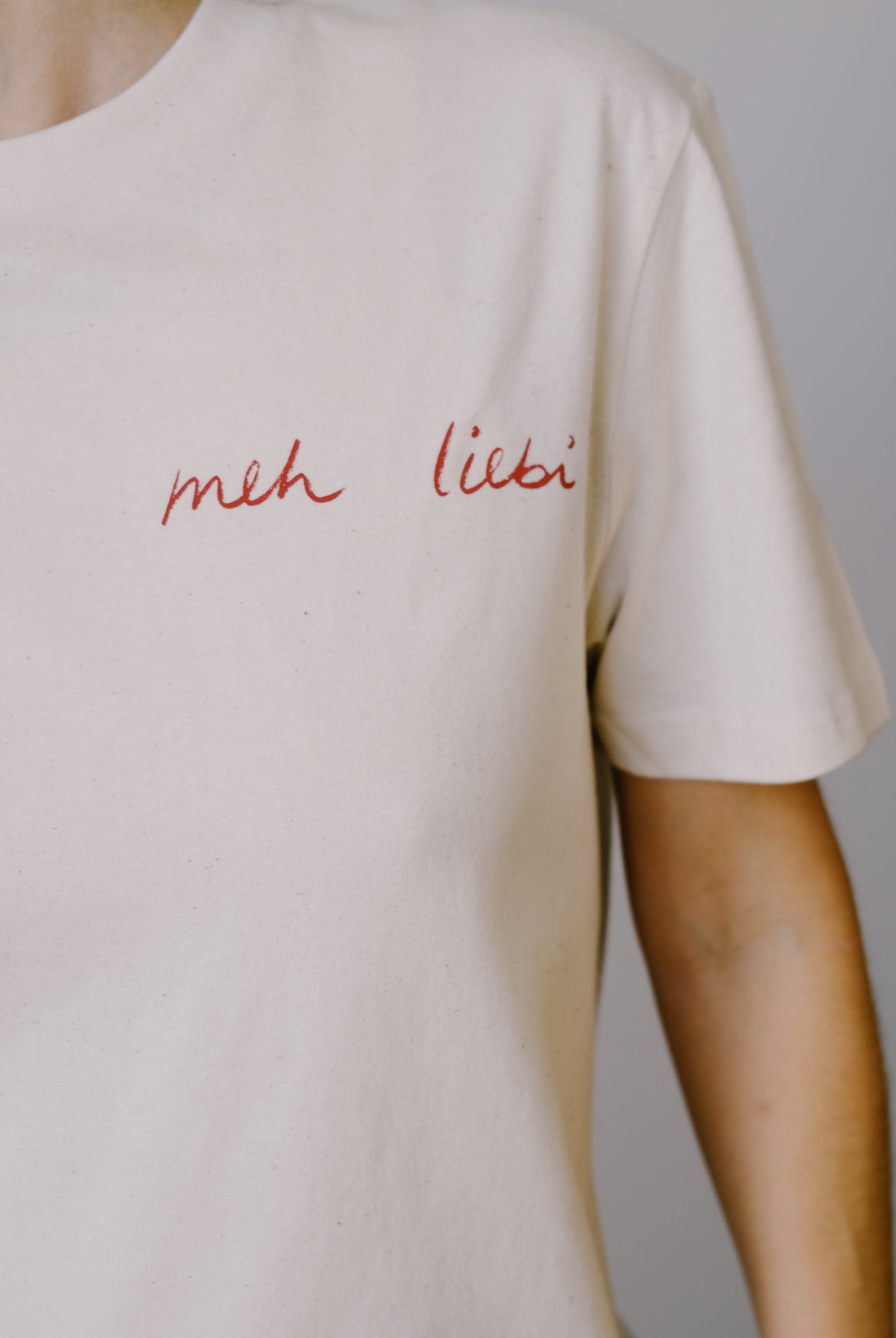 Unisex T-Shirt - meh liebi - Natural - collab zürich
