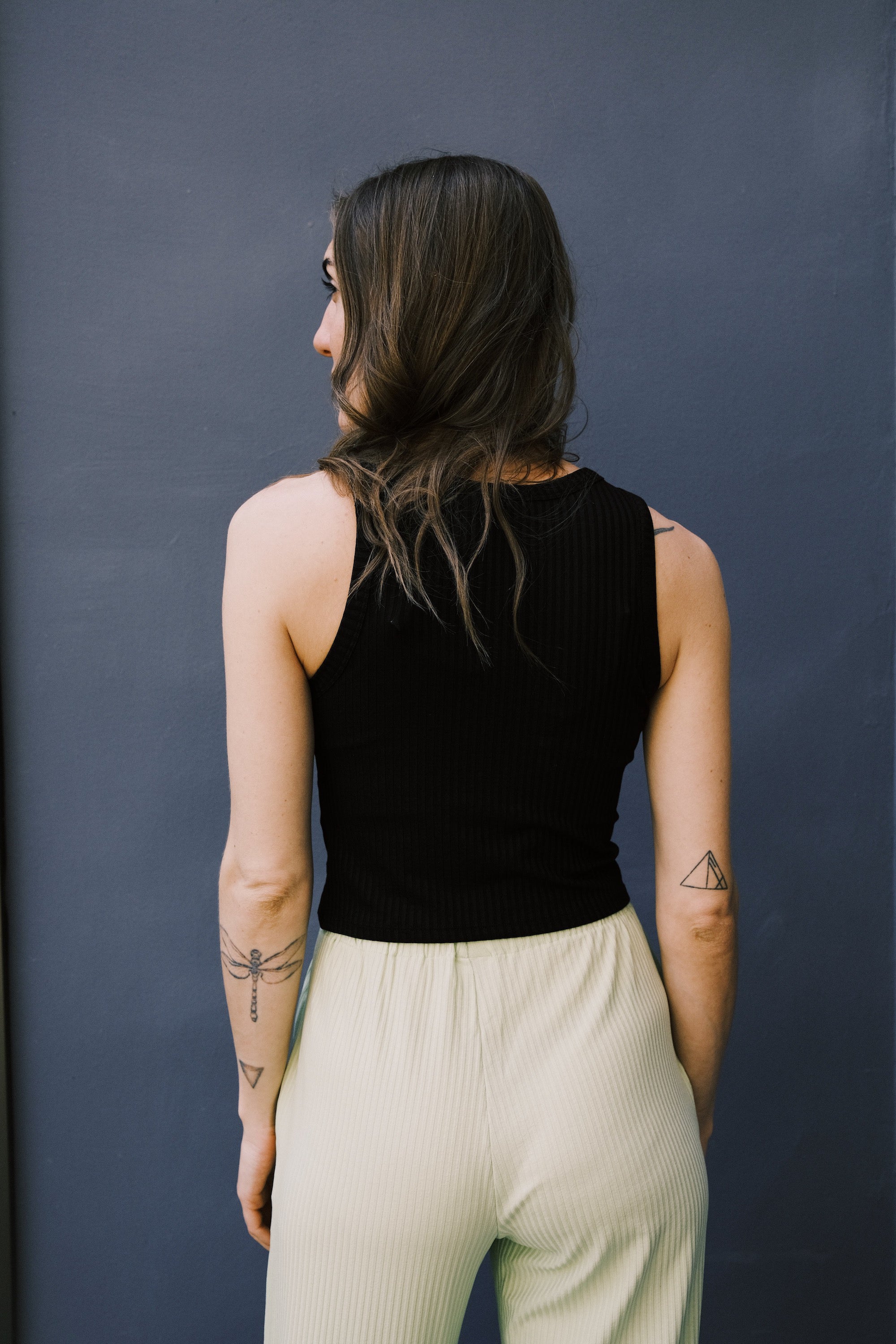 Crop Top - Tencel Porto - Black - collab zürich