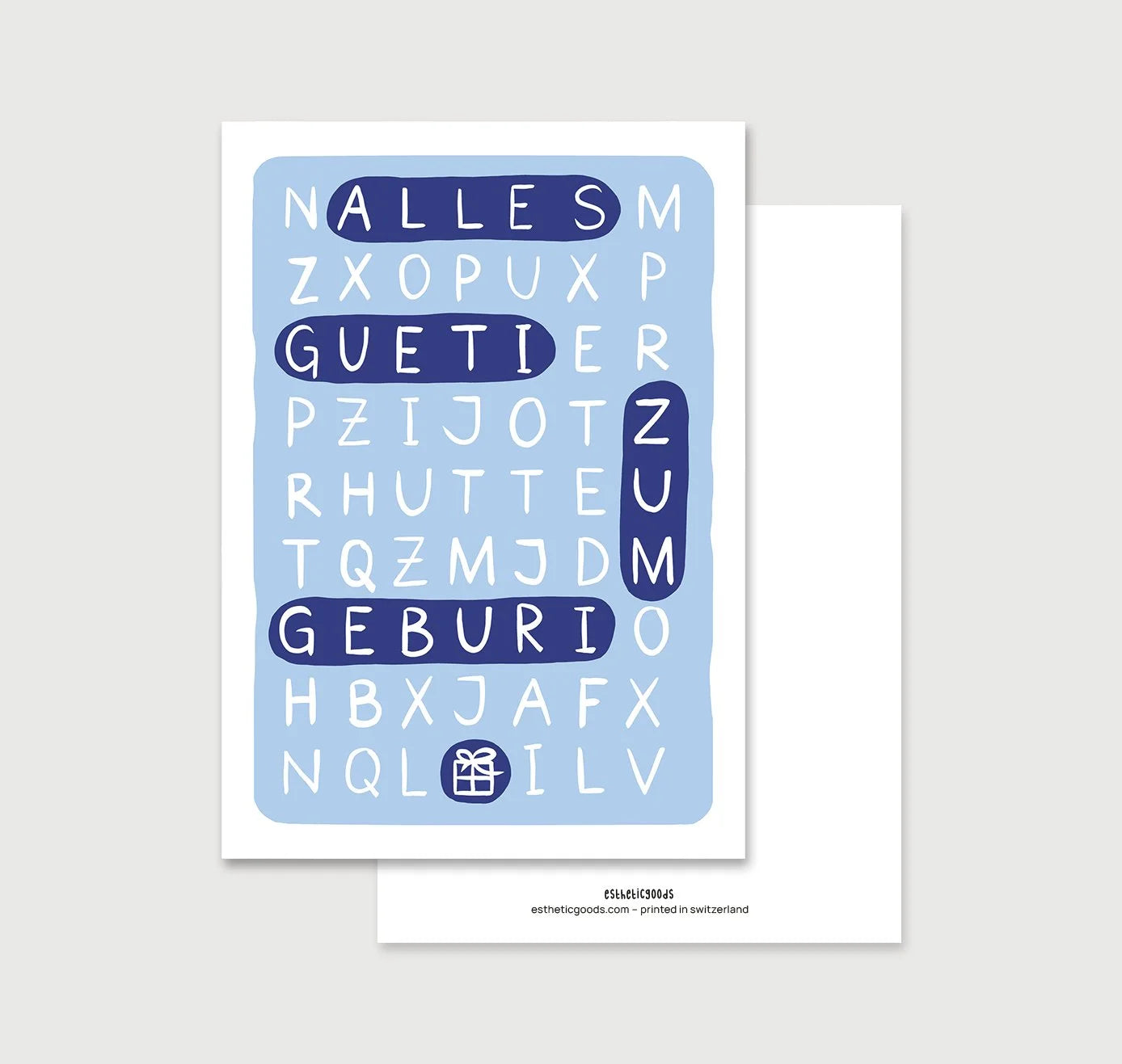 postcard - alles gueti zum geburi - collab zürich