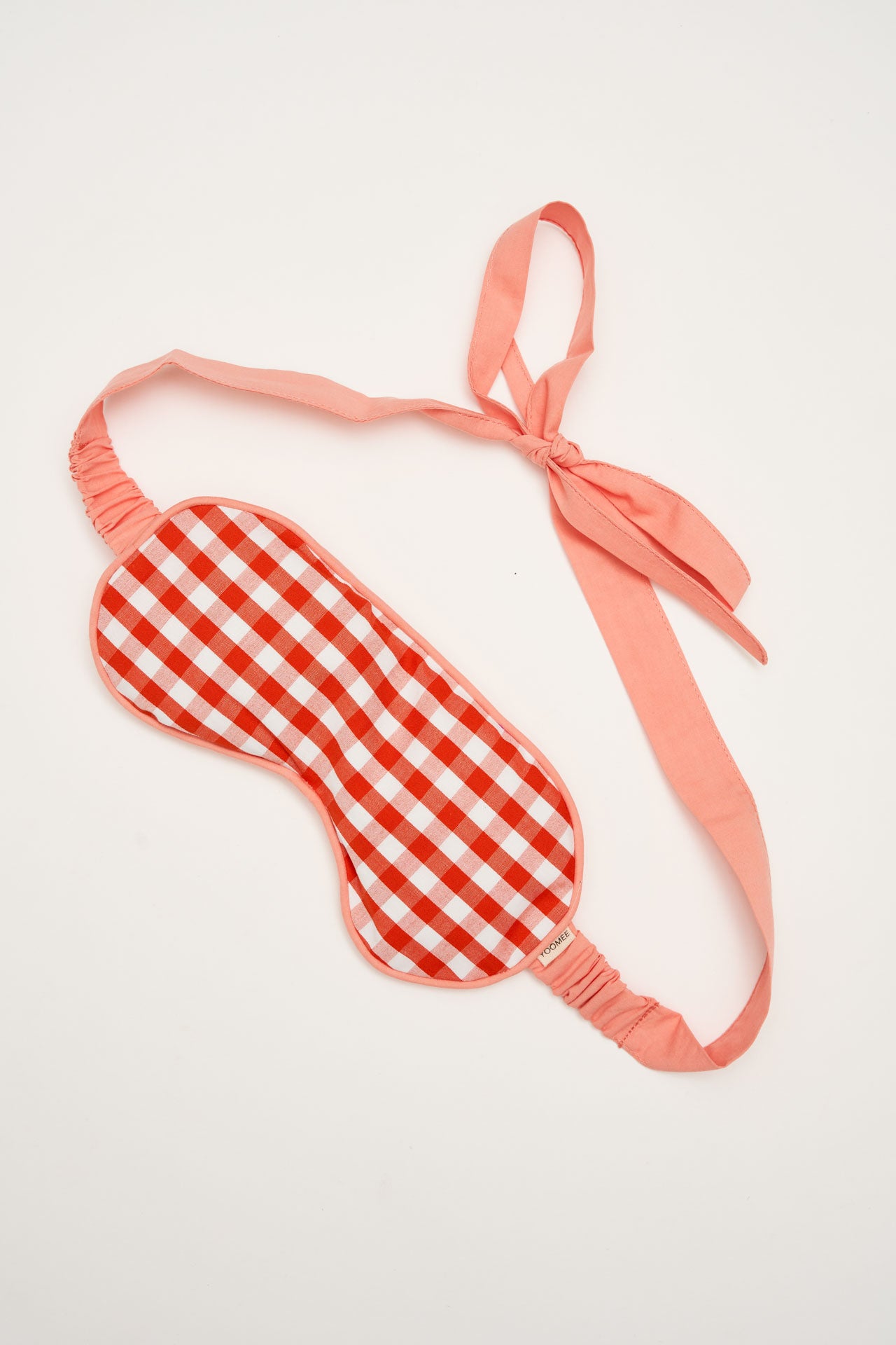 Eye Mask - RAHA Checked - Orange/Salmon - collab zürich