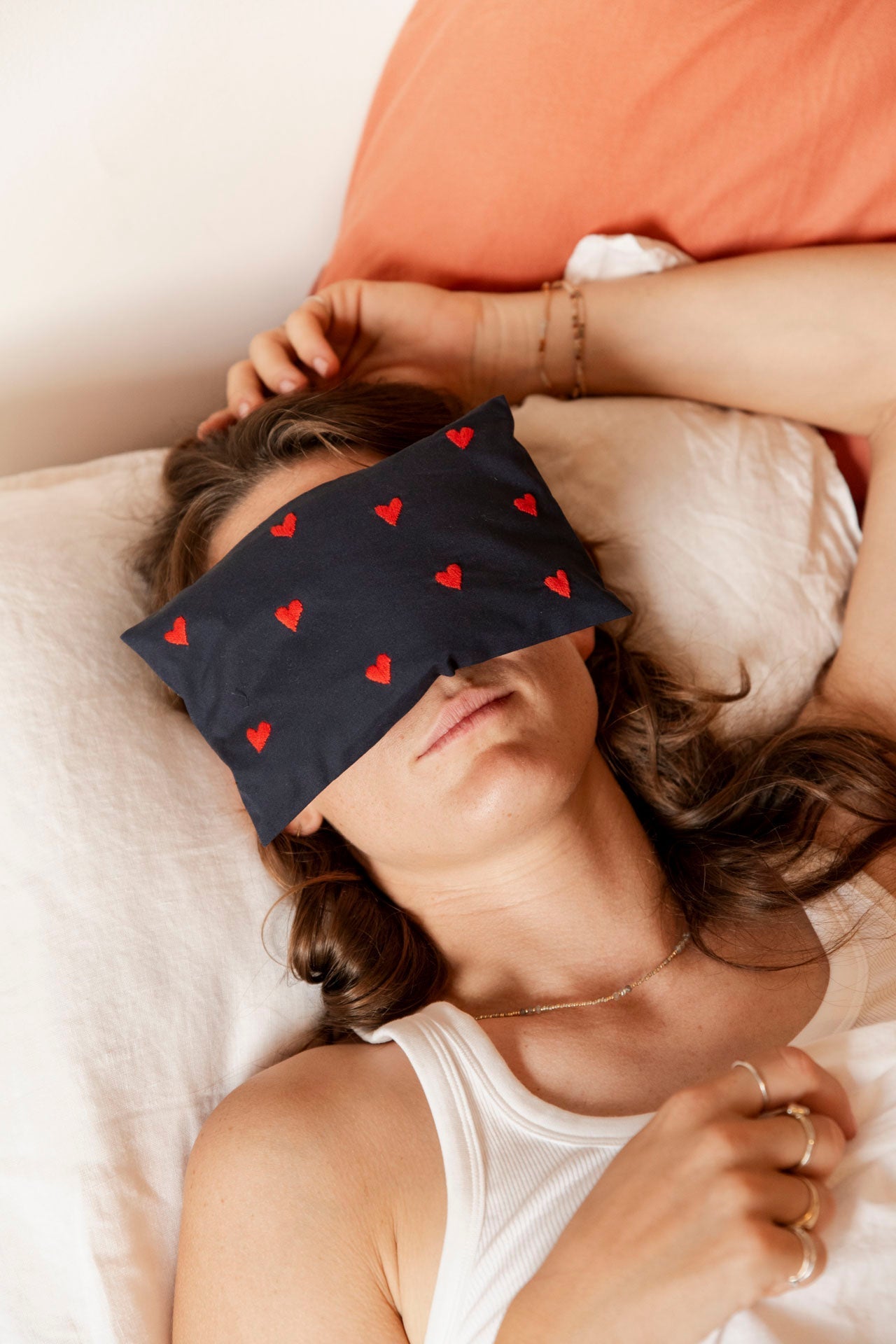 Eye Pillow - RAHA Hearts - Marine - collab zürich