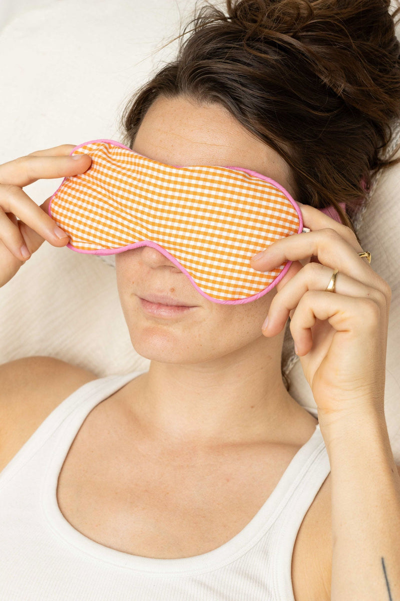 Eye Mask - RAHA Striped - Sage Green main image 0