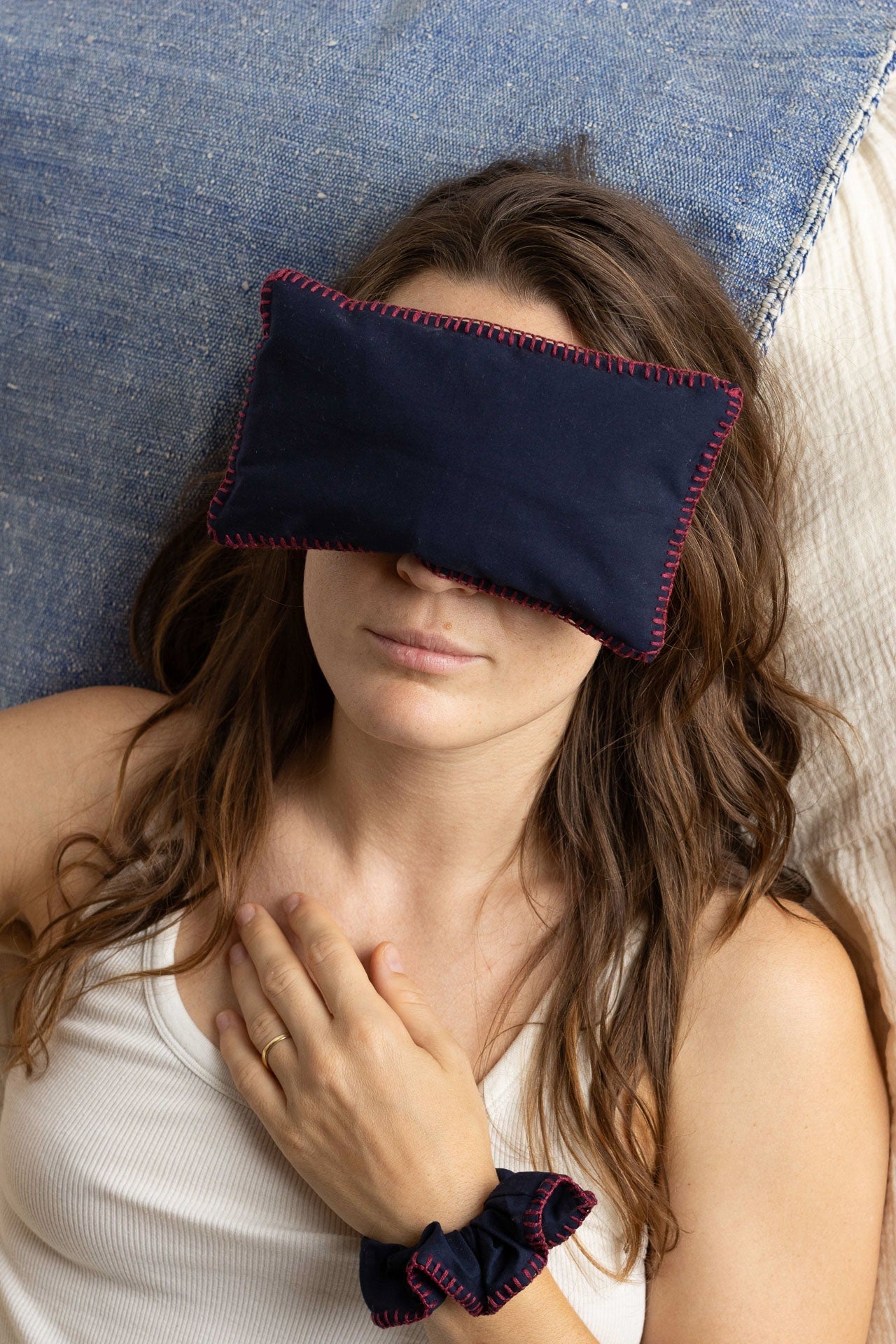 Eye Pillow - RAHA Hbik - Marine - collab zürich