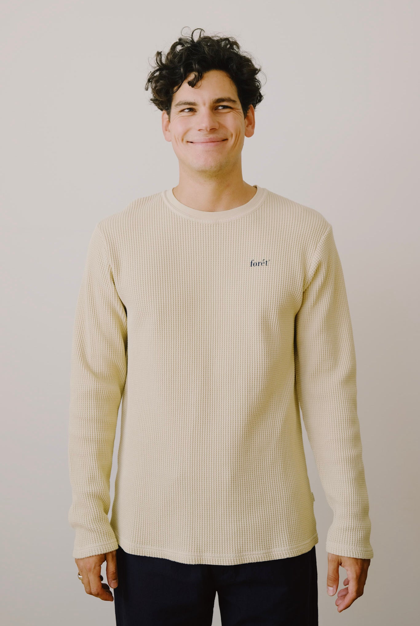 longsleeve - waffle - oat - collab zürich
