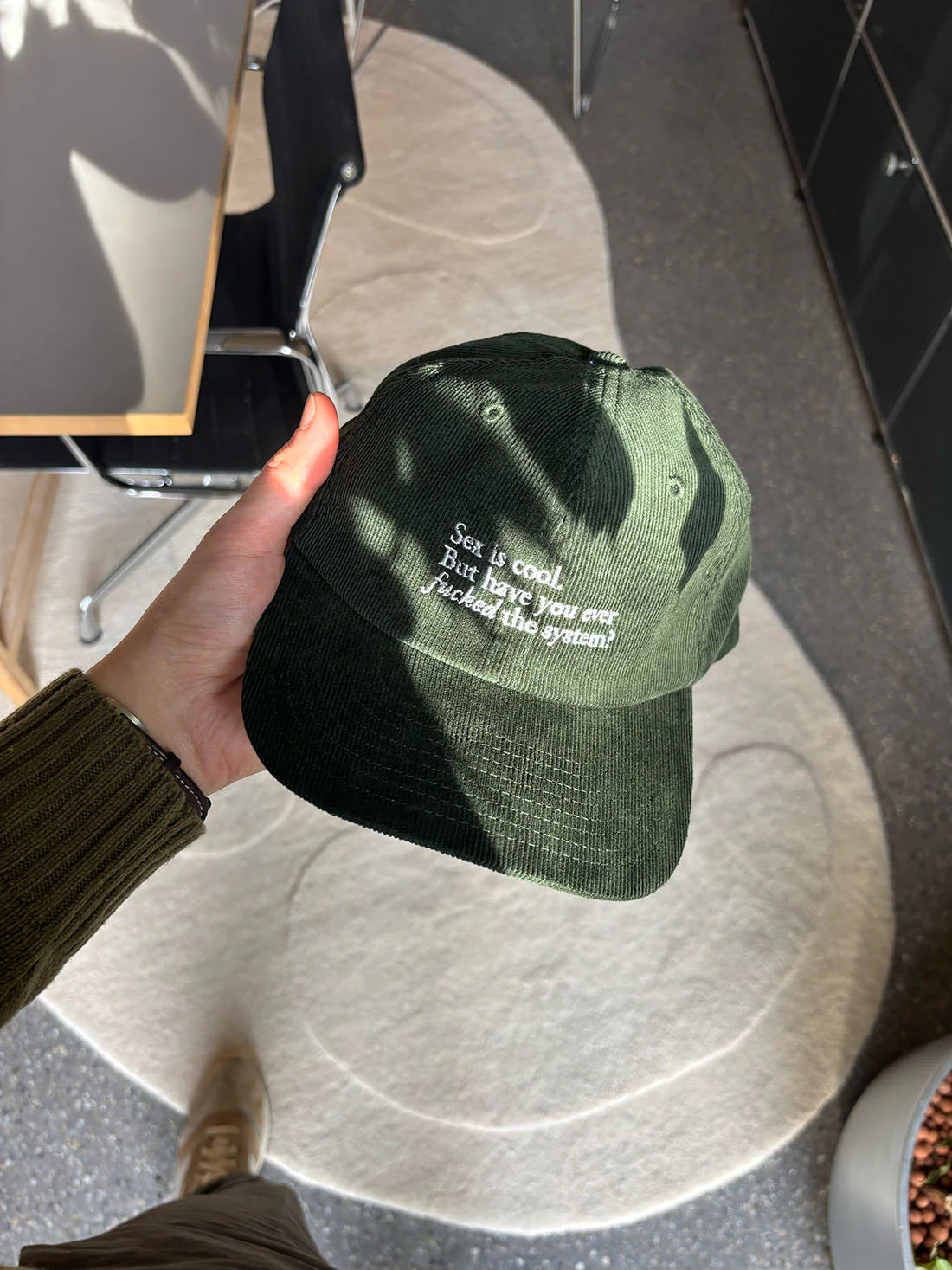 corduroy cap - f the system - collab zürich