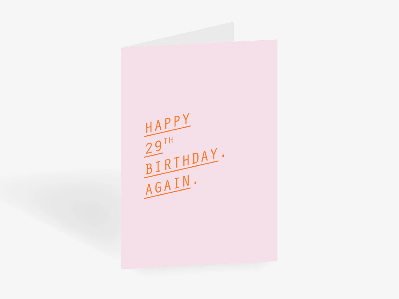 card - happy 29th birthday. again. - collab zürich