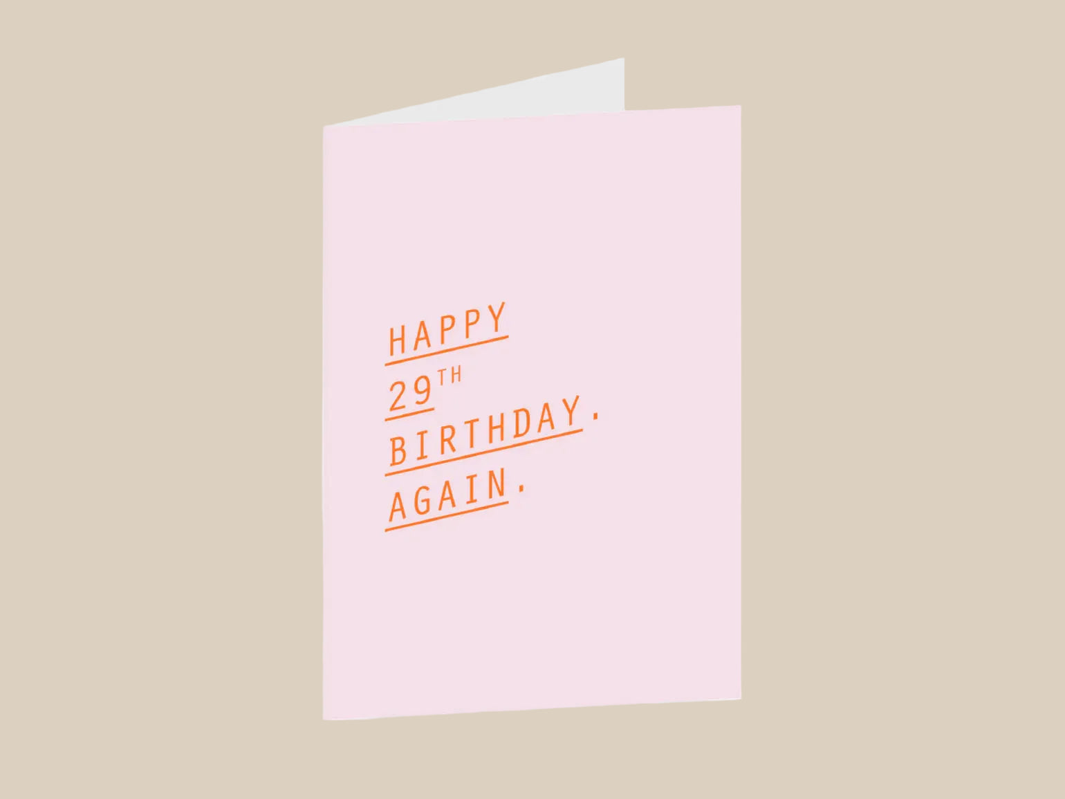 card - happy 29th birthday. again. - collab zürich