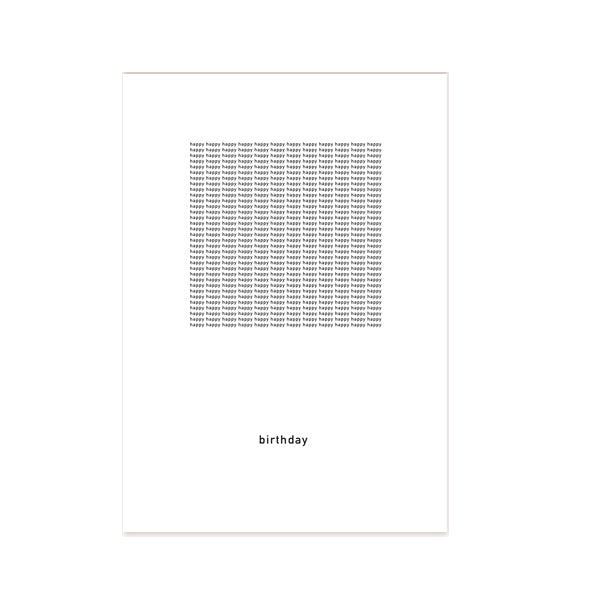 postcard - happy happy happy birthday - collab zürich