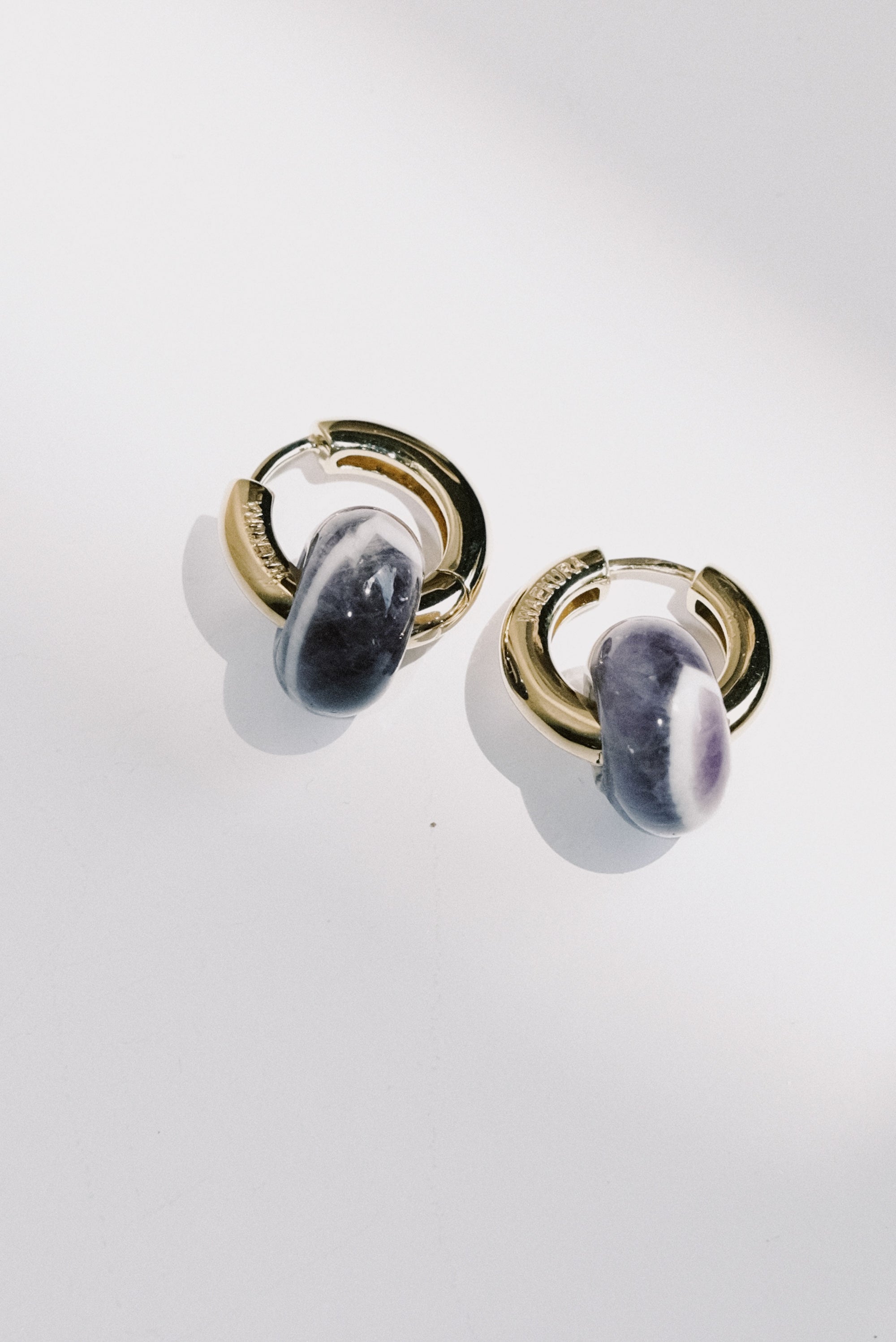 Hoop Earrings - Tessa - Stone Donut - collab zürich