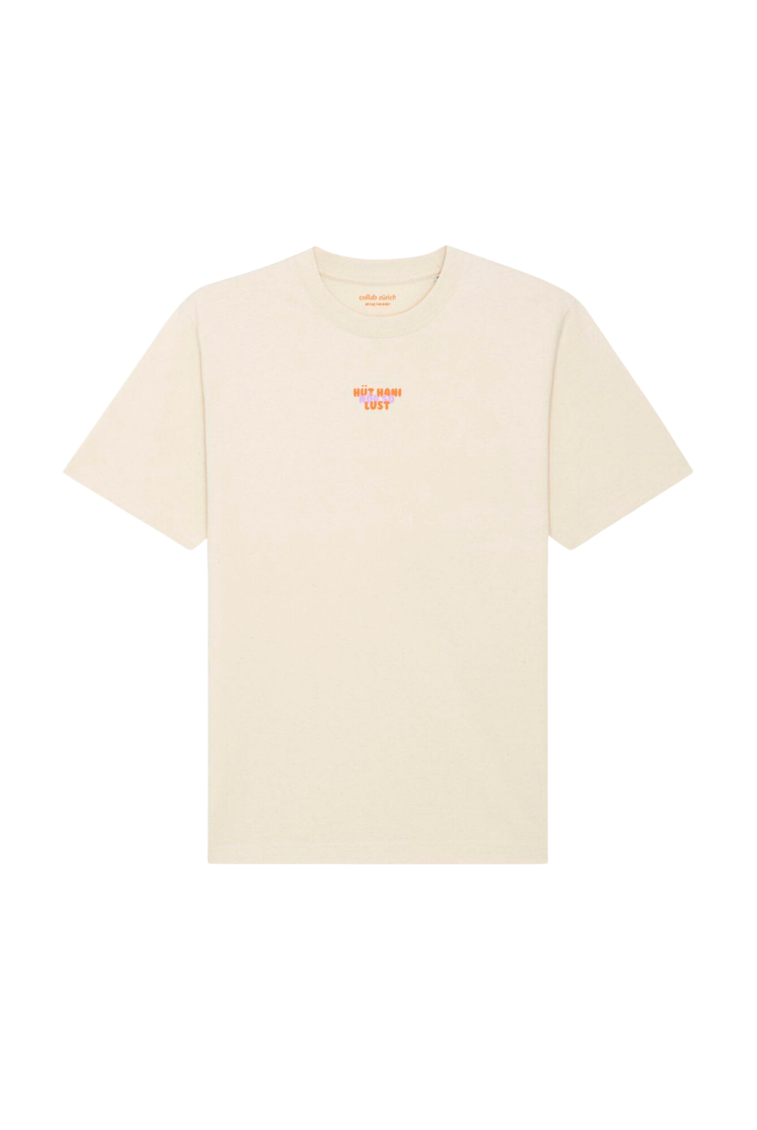 Unisex Boxy T-Shirt - hüt hani nöd so lust - Natural - collab zürich