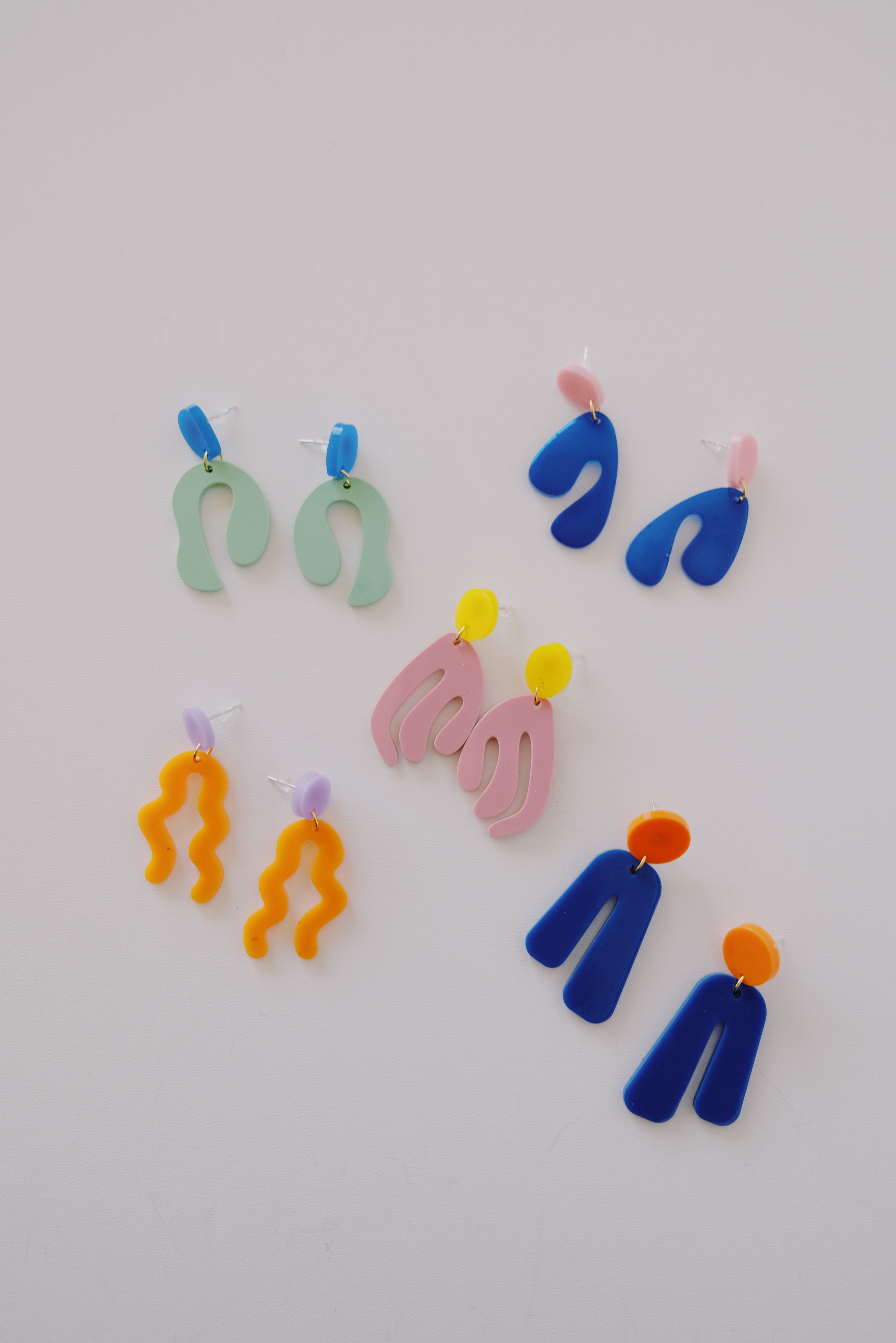 earrings - colorful shapes - collab zürich