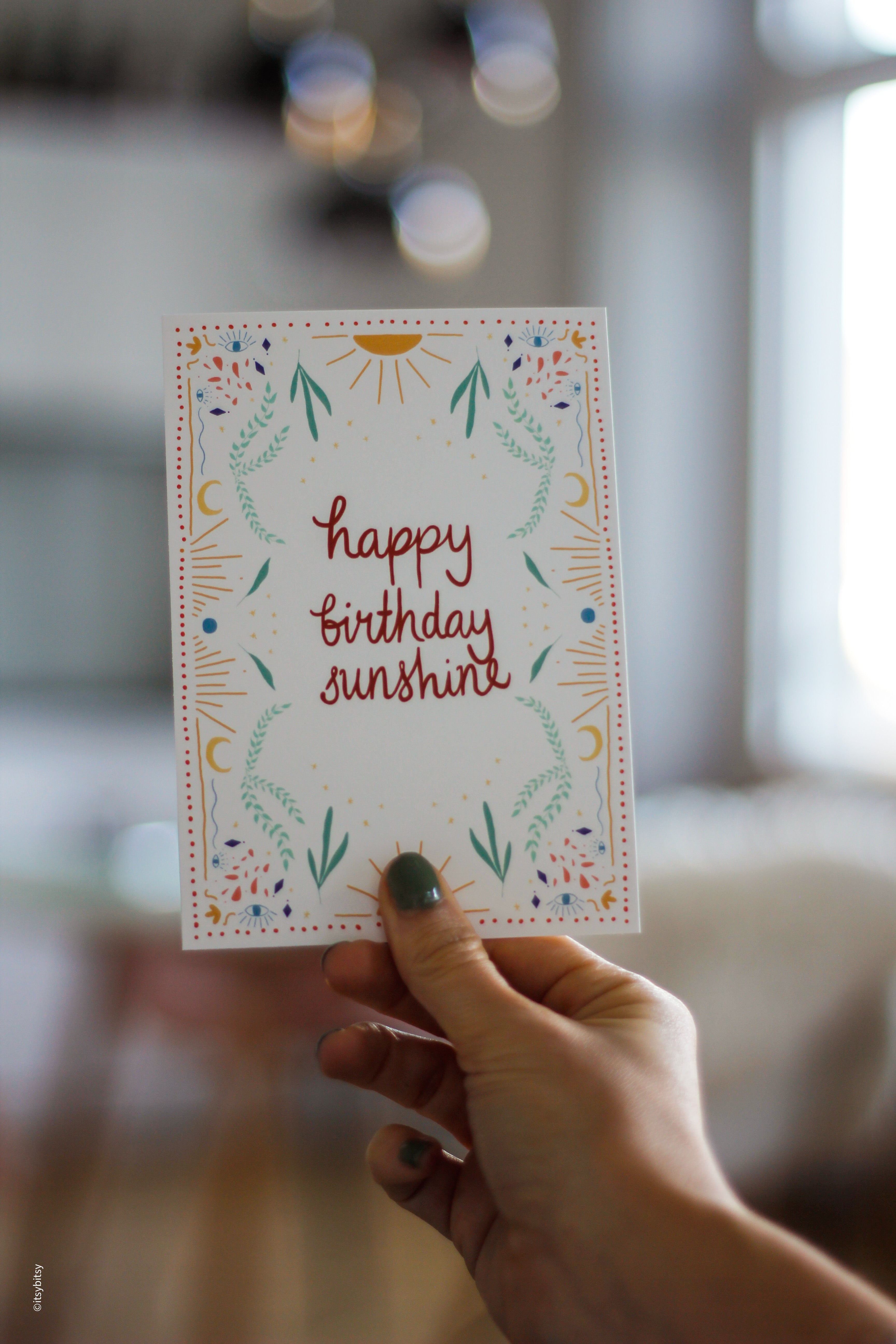 postcard - happy birthday sunshine - collab zürich