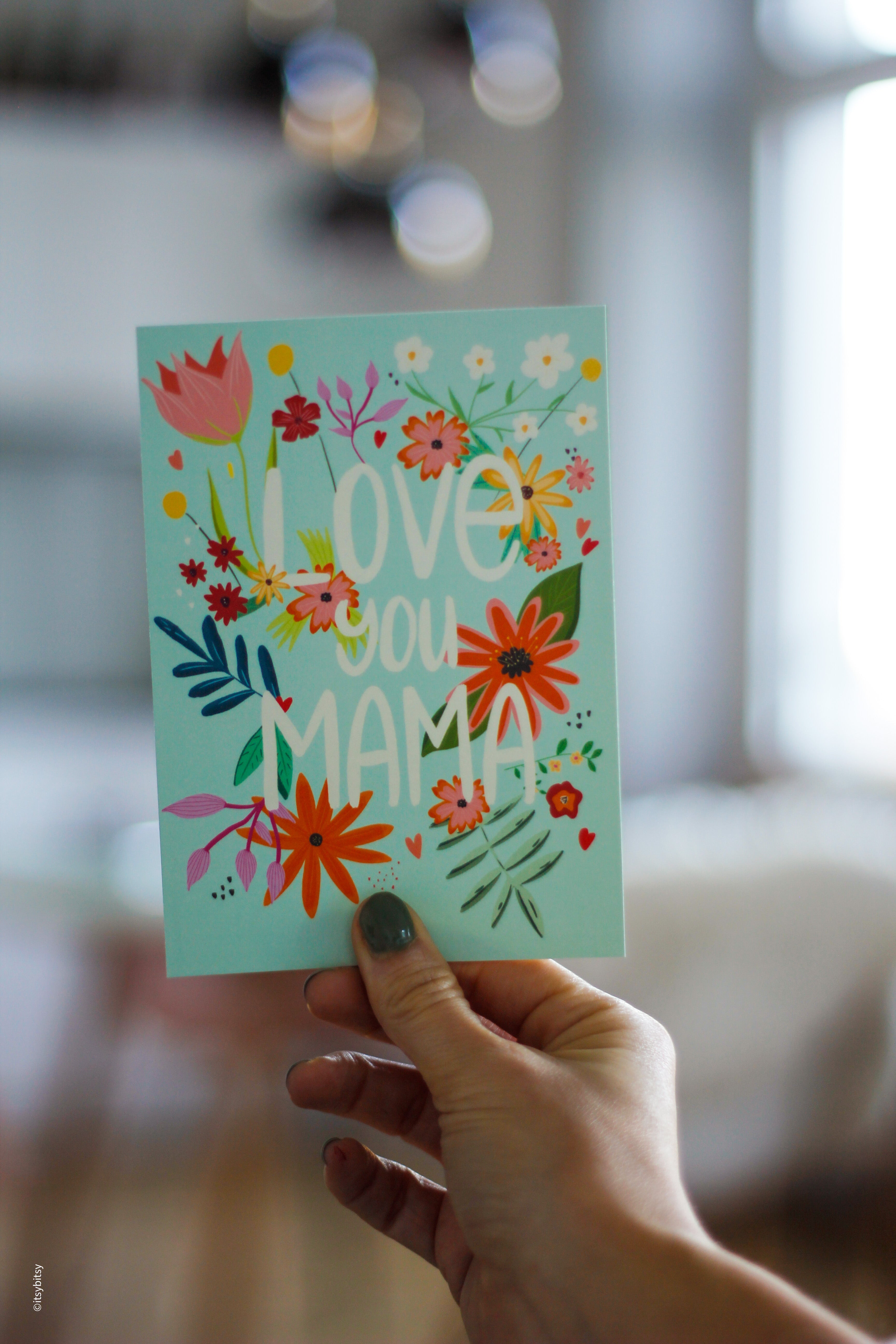 postcard - love you mama - collab zürich