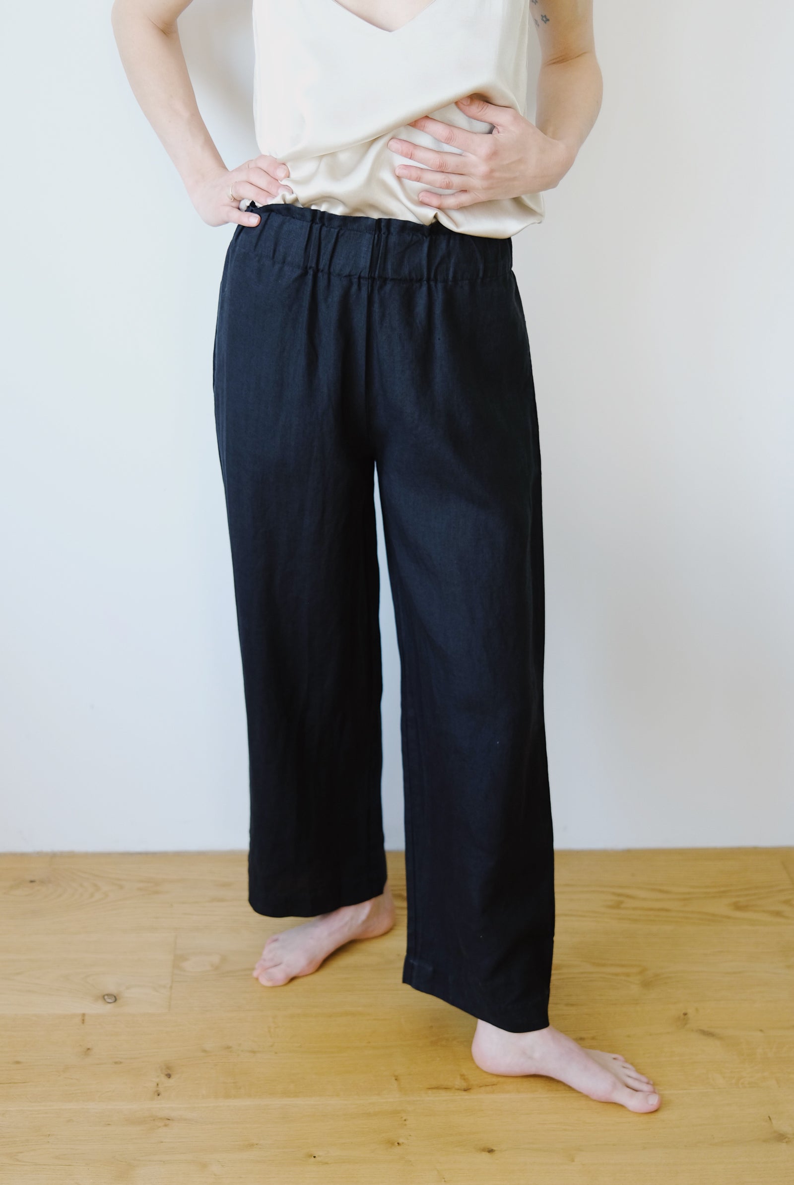 Linen Pants - Beveren - Black - collab zürich