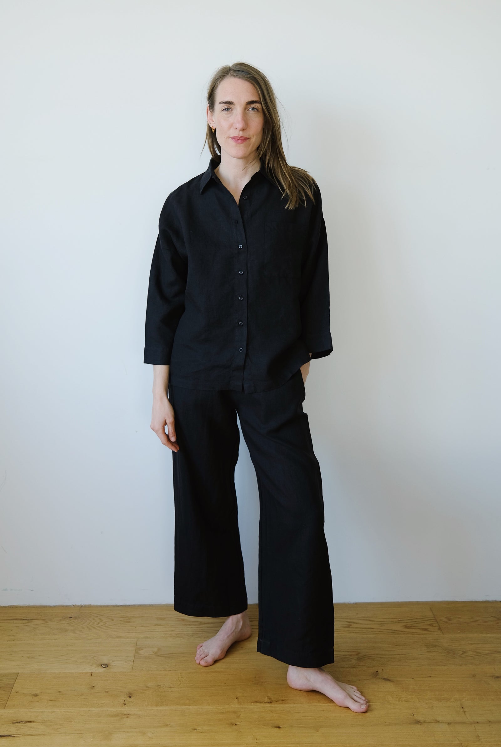 linen shirt - mons - black - collab zürich