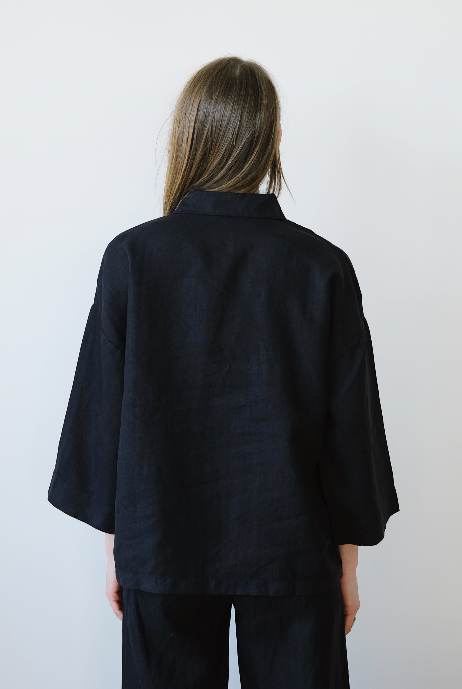 linen shirt - mons - black - collab zürich