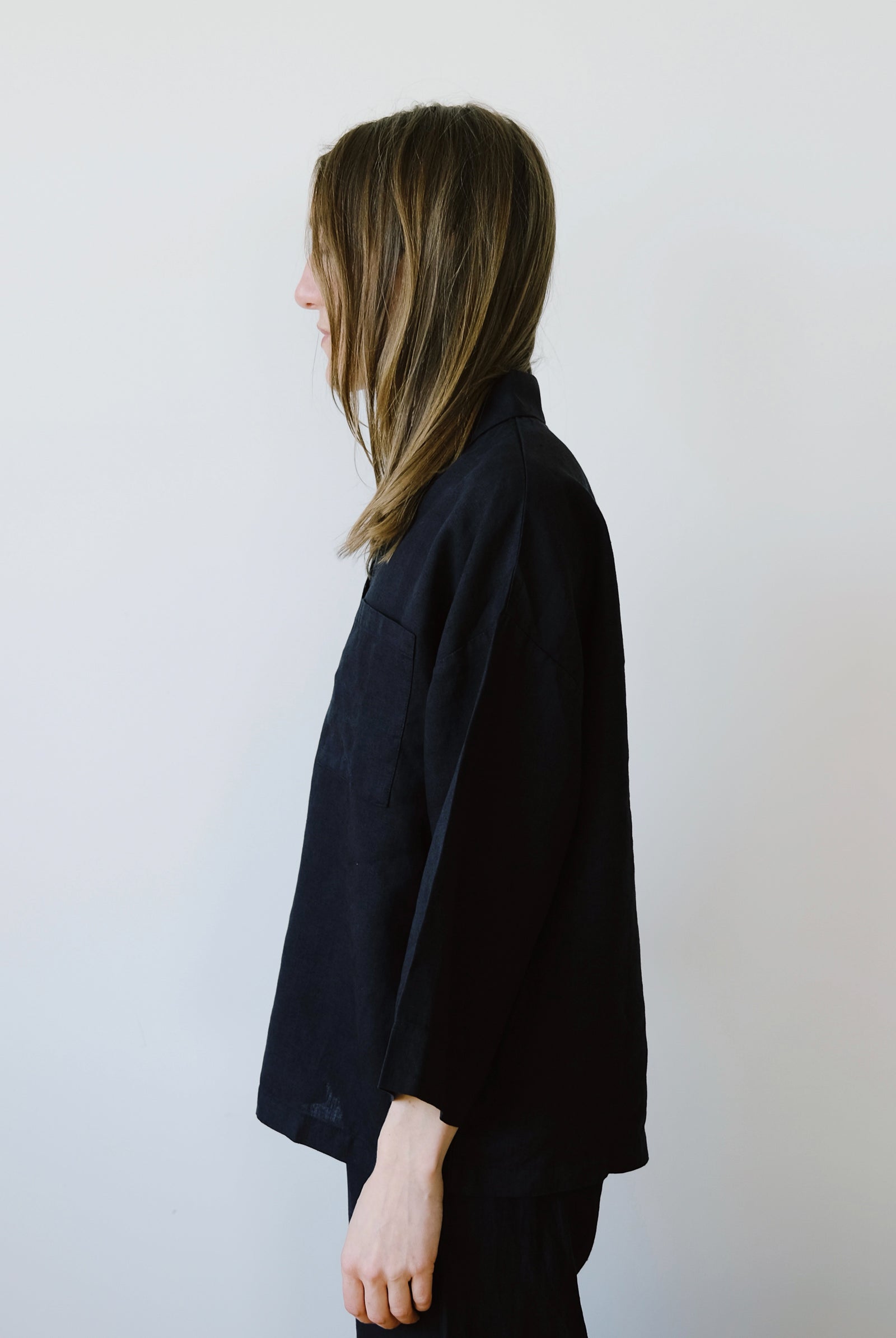 linen shirt - mons - black - collab zürich
