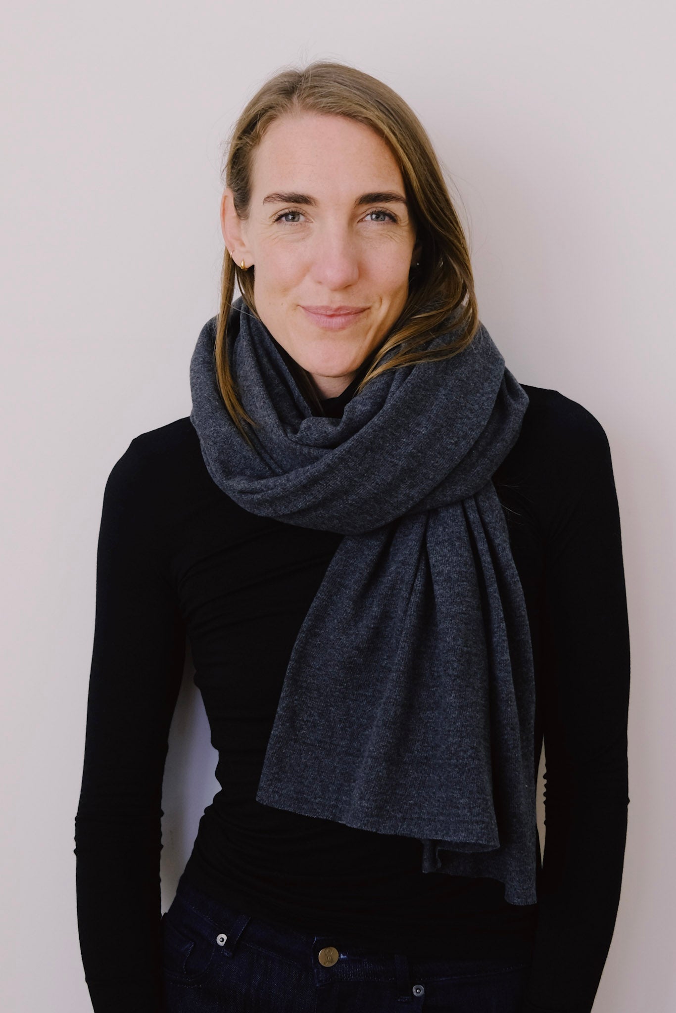 Cotton Scarf - Ross - Dark Grey - collab zürich