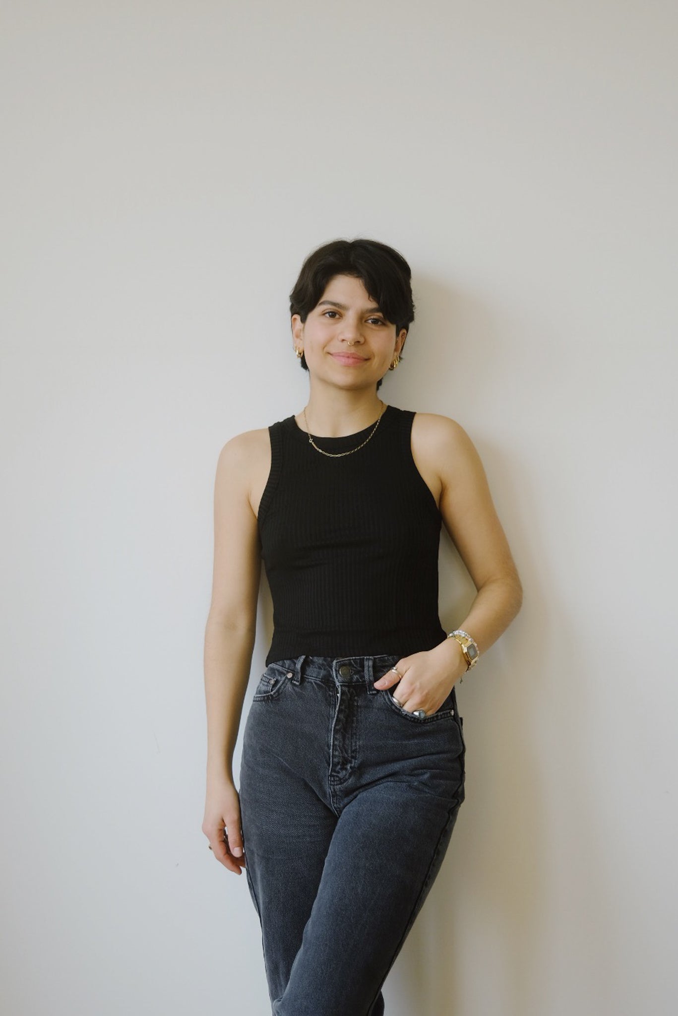 Crop Top - Tencel Porto - Black - collab zürich