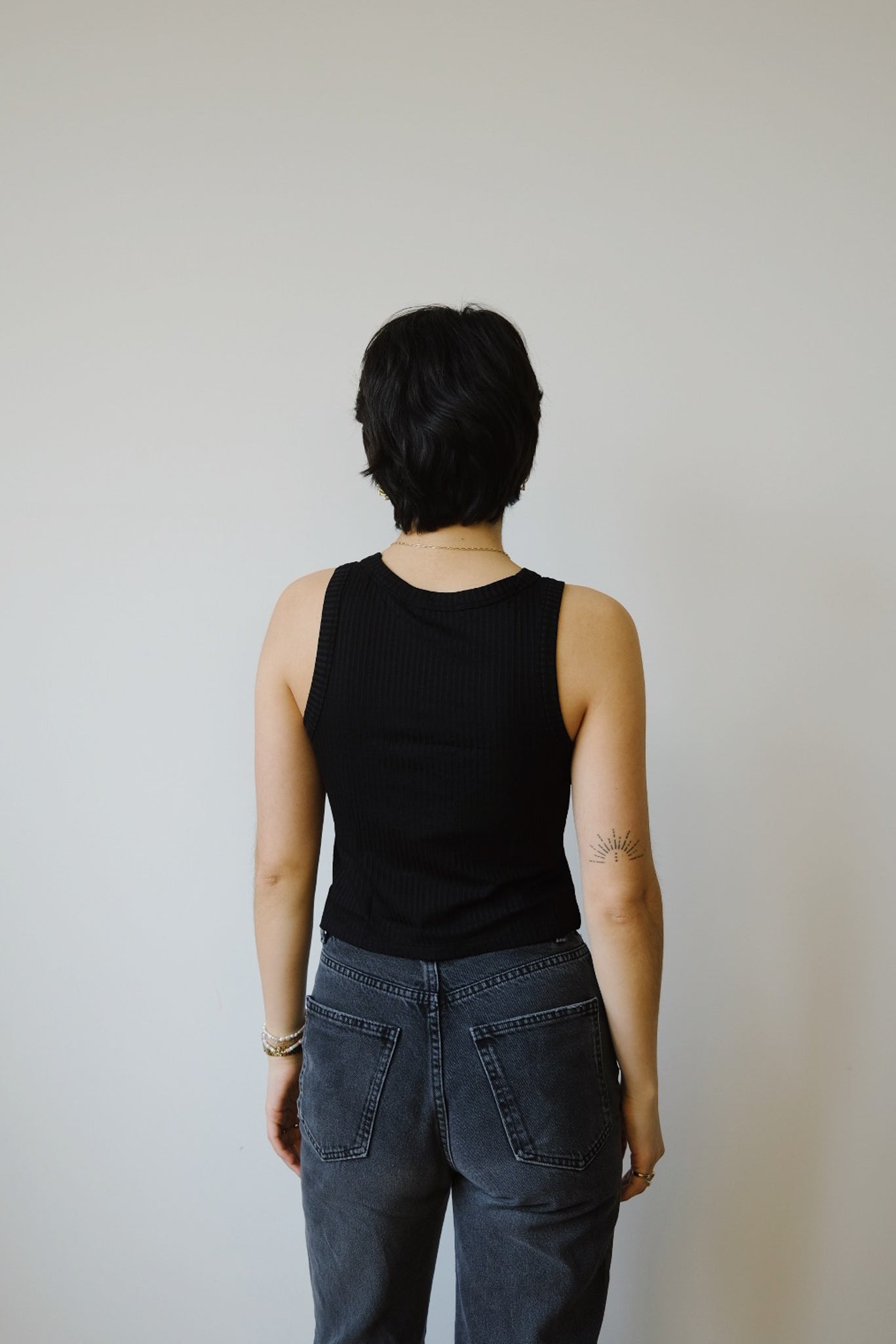 Crop Top - Tencel Porto - Black - collab zürich