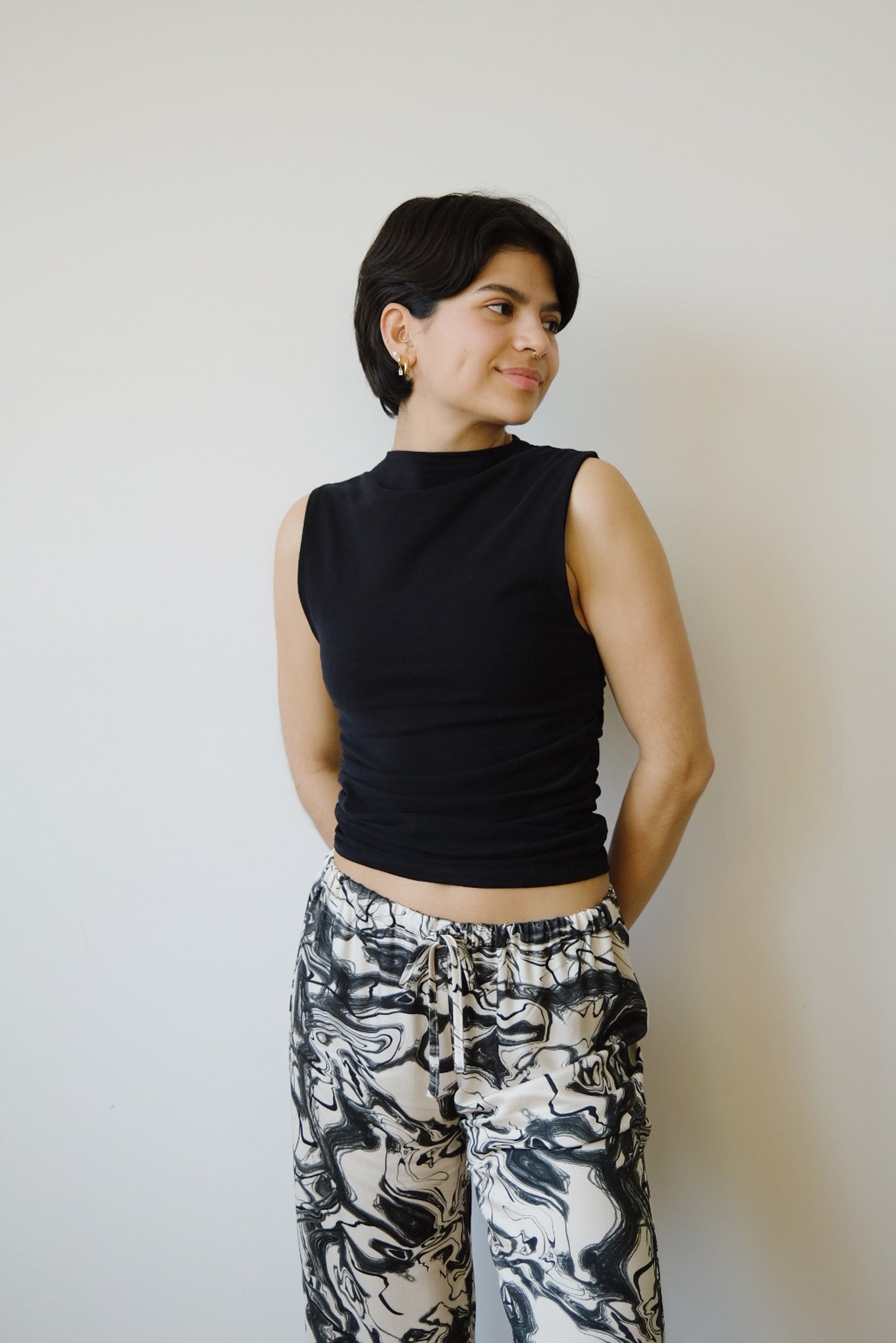 Ruffle Top - Rafo - Black - collab zürich