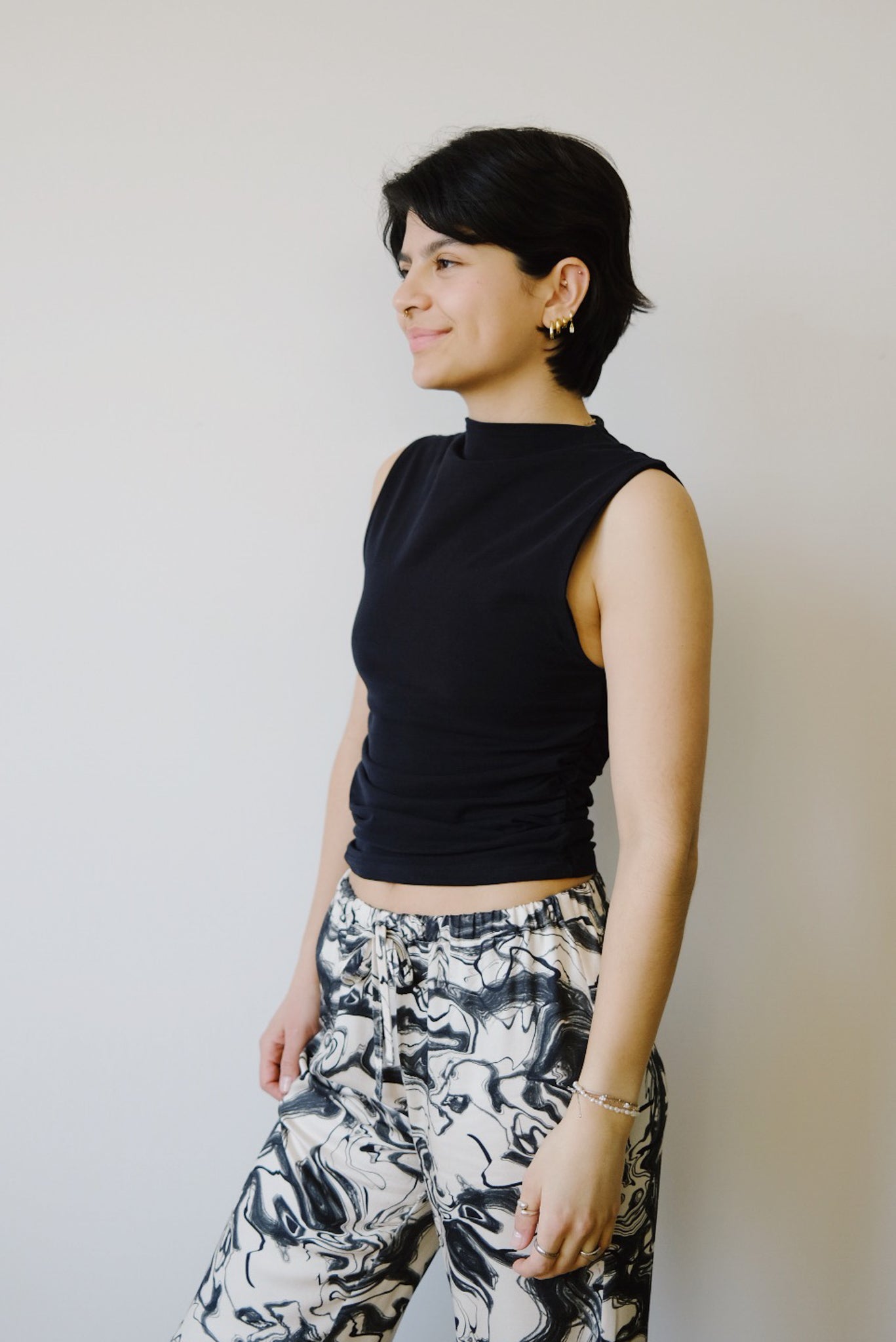 Ruffle Top - Rafo - Black - collab zürich