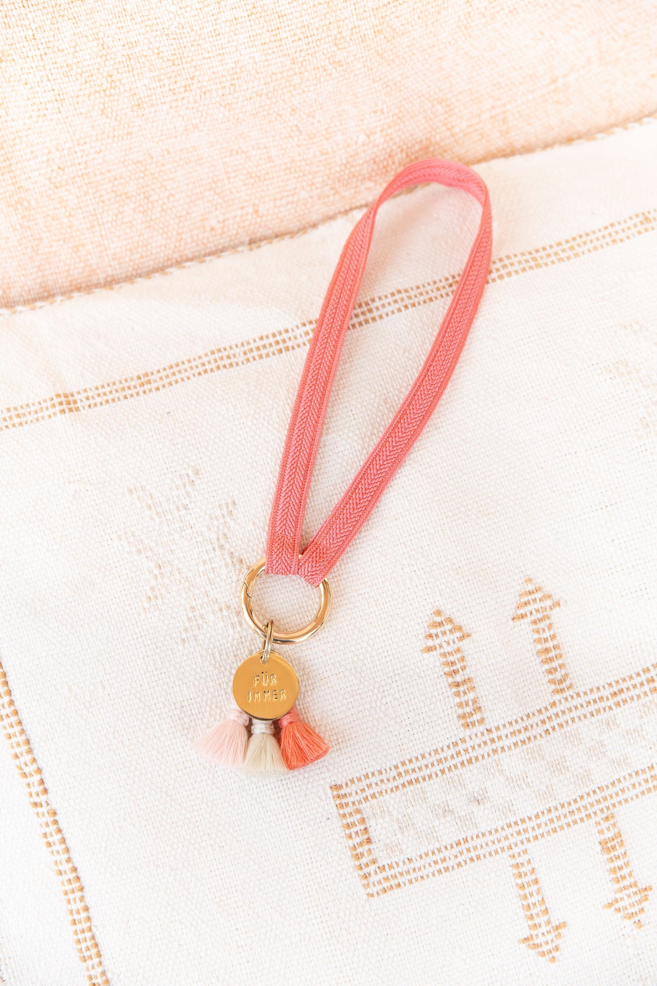 tassel trio - SHOUSHA - ecru, rose, salmon - collab zürich