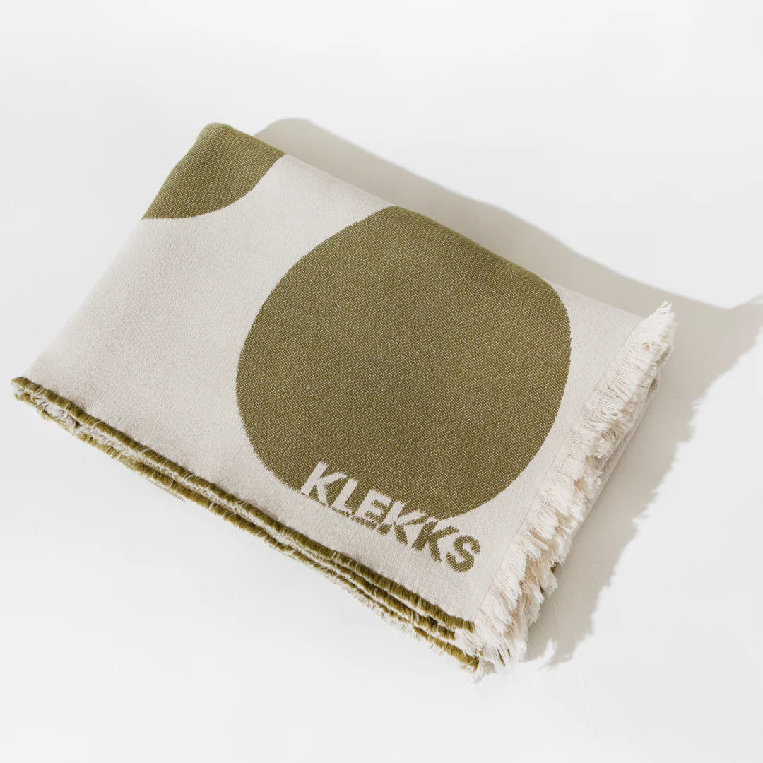 Cotton Blanket - no14 - Olive Shapes - collab zürich