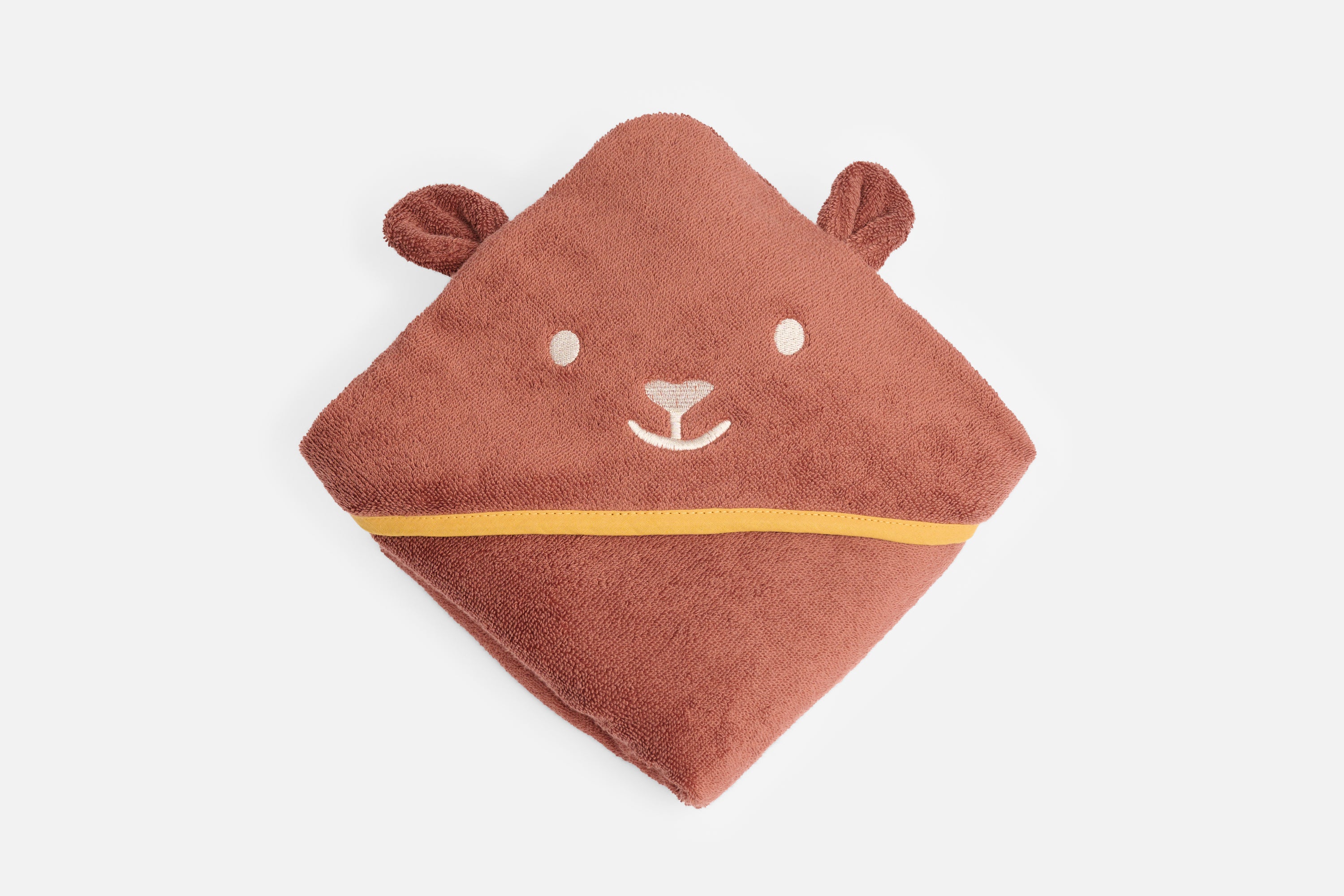 Hooded Towel - Bear - Rust - collab zürich