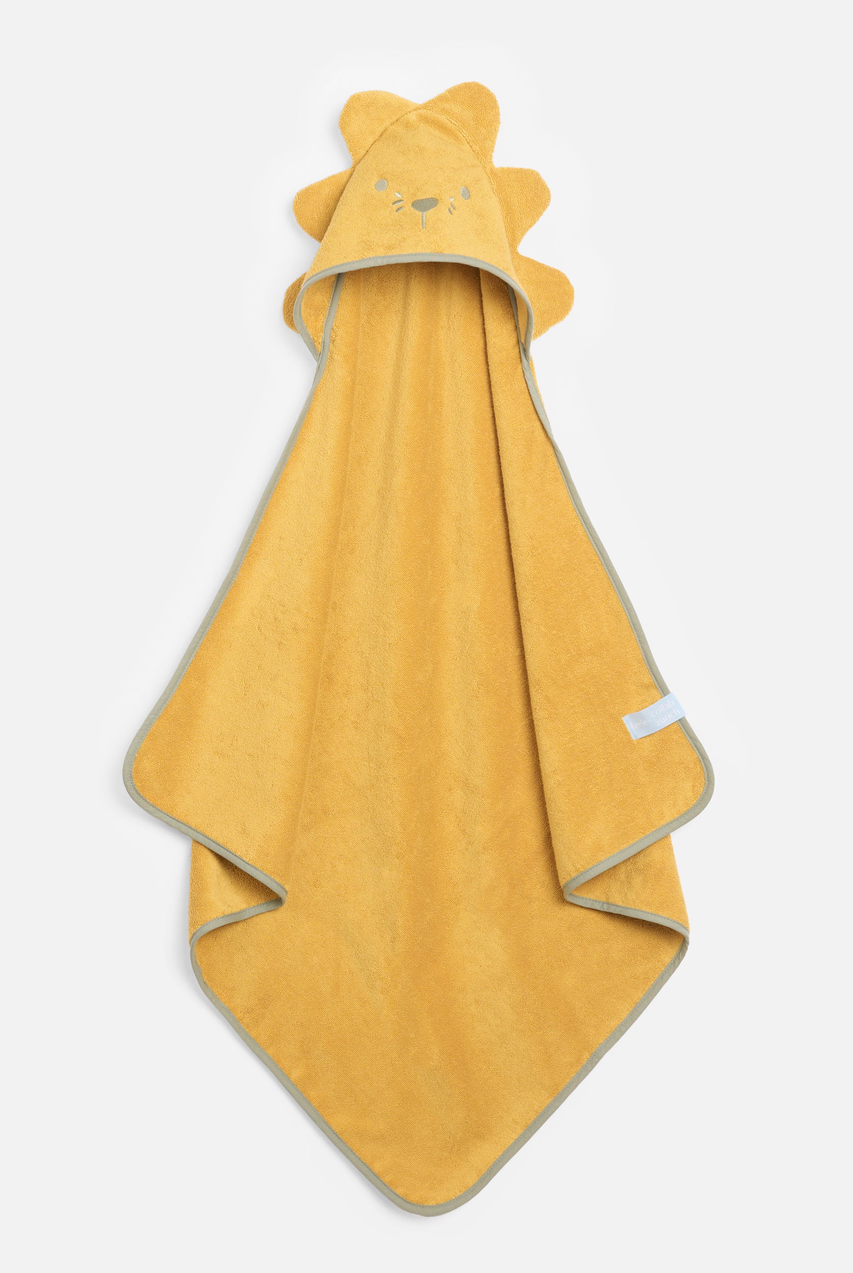 Hooded Towel - Lion - Mustard Yellow - collab zürich