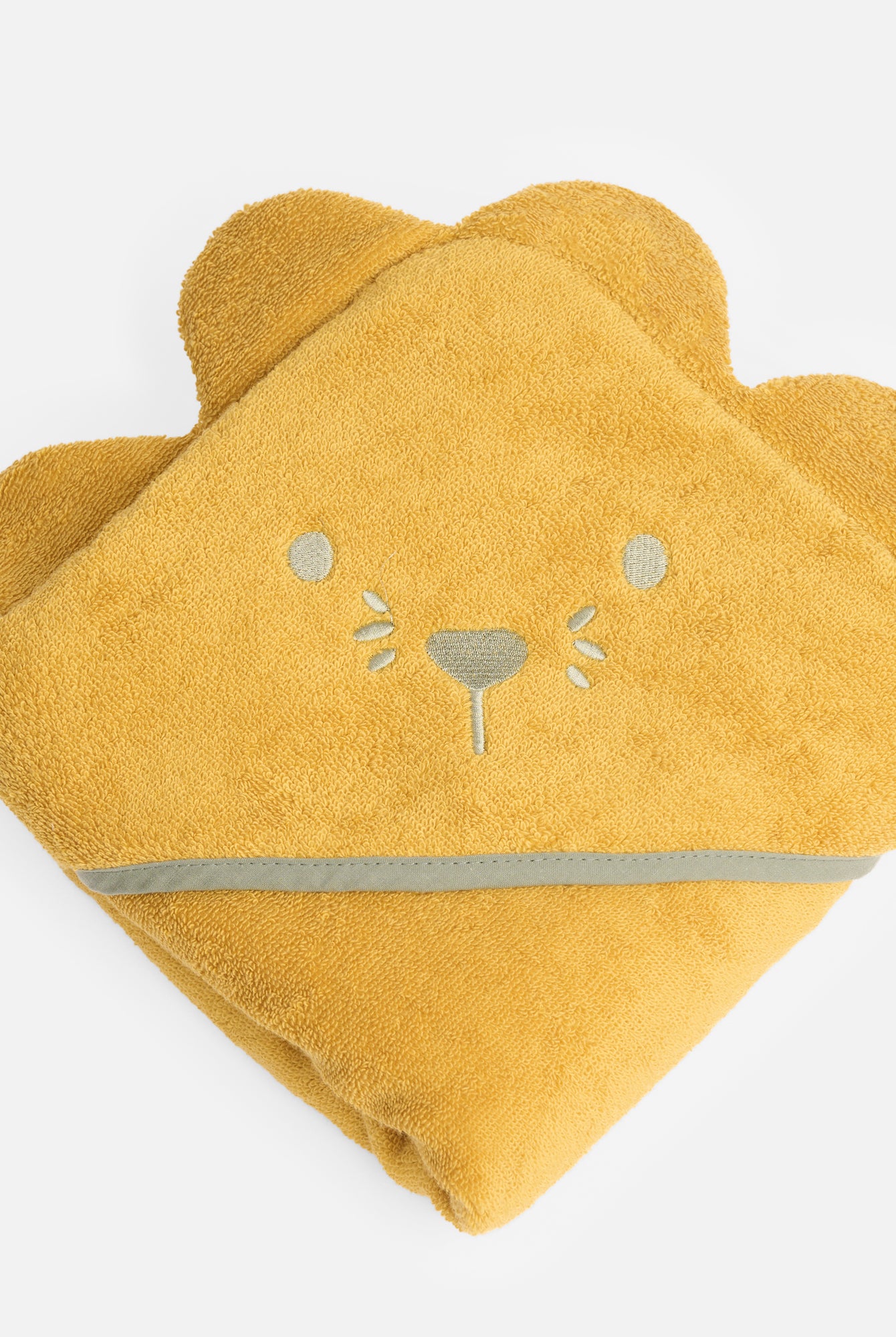 Hooded Towel - Lion - Mustard Yellow - collab zürich