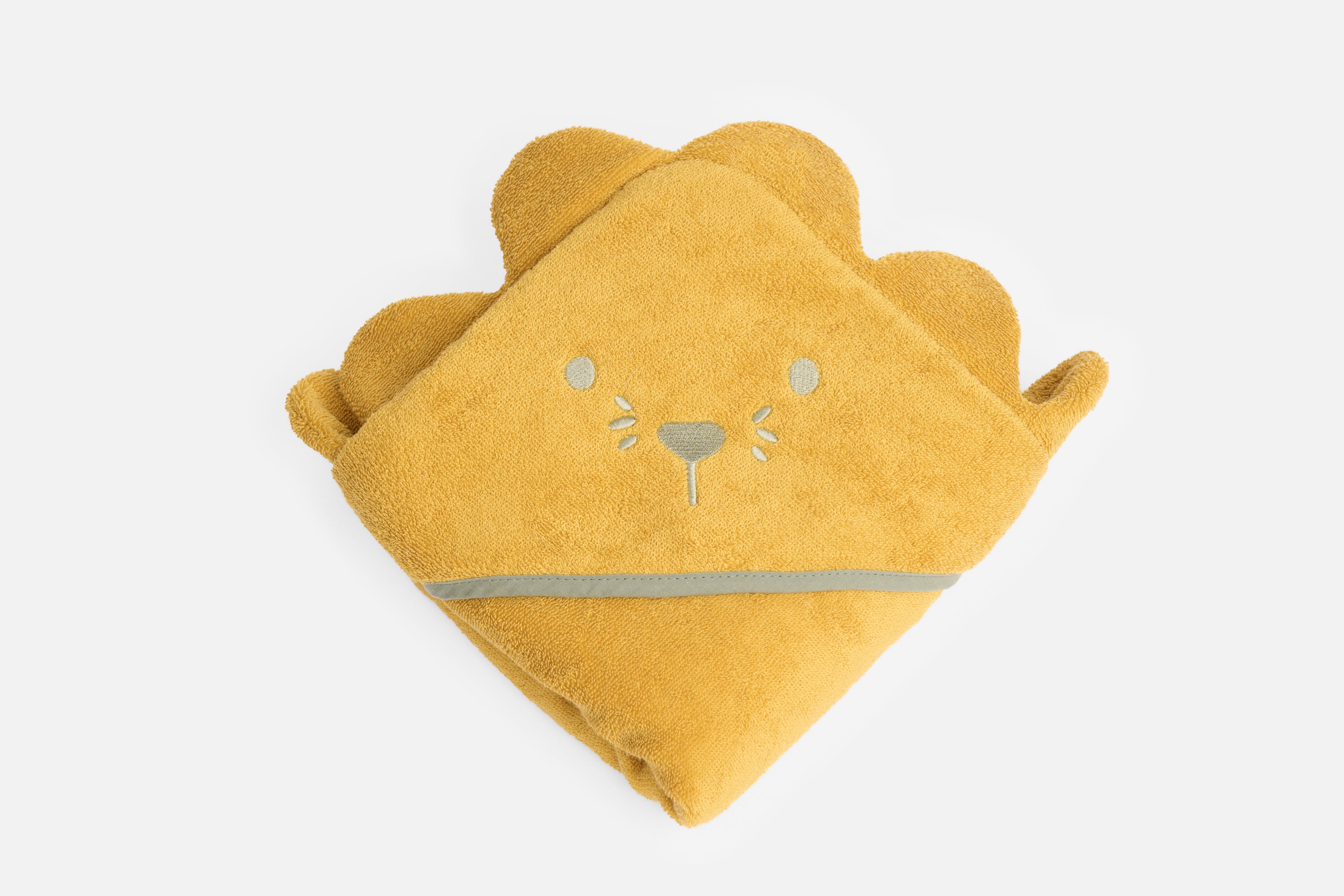 Hooded Towel - Lion - Mustard Yellow - collab zürich