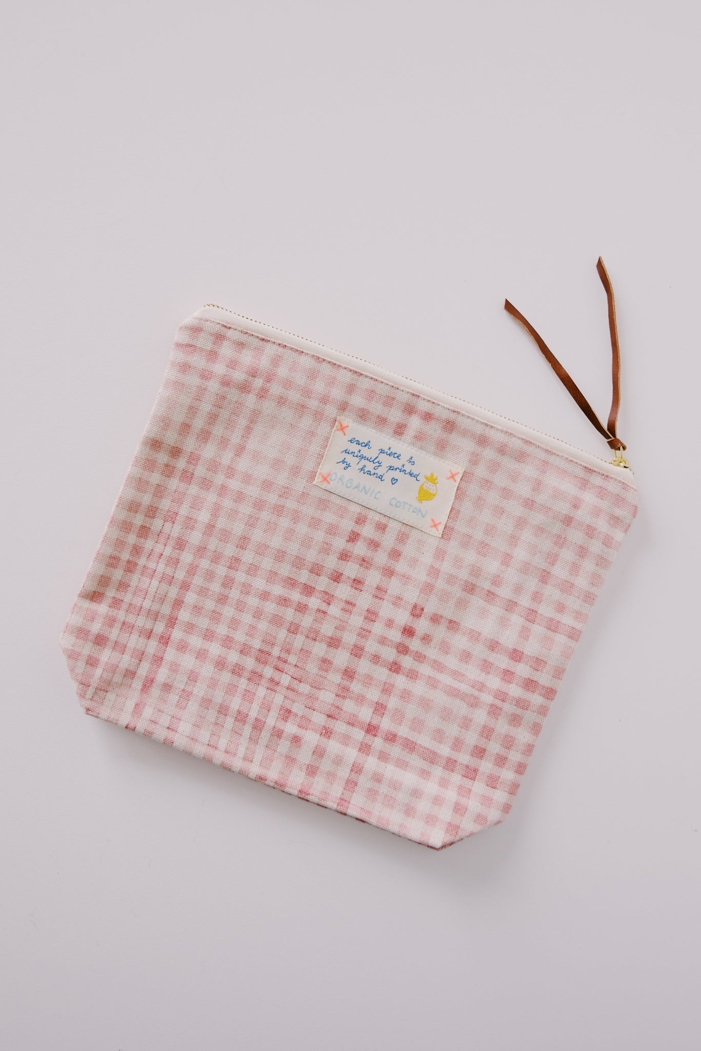 pouch - rose check - collab zürich