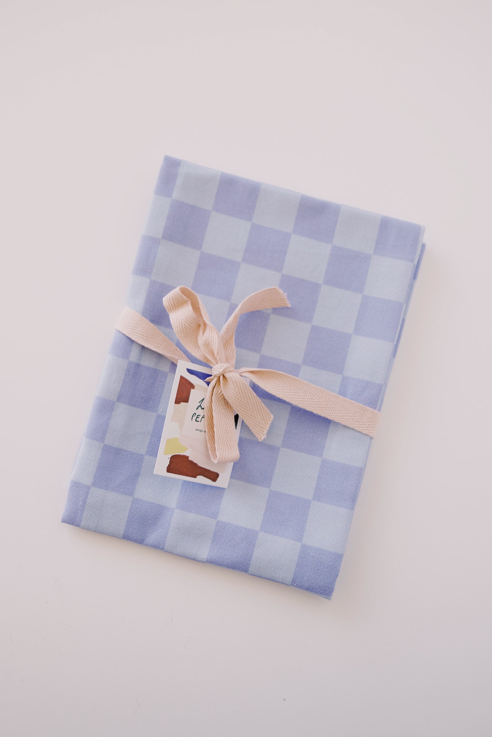 kitchen towel - lilac checks - collab zürich