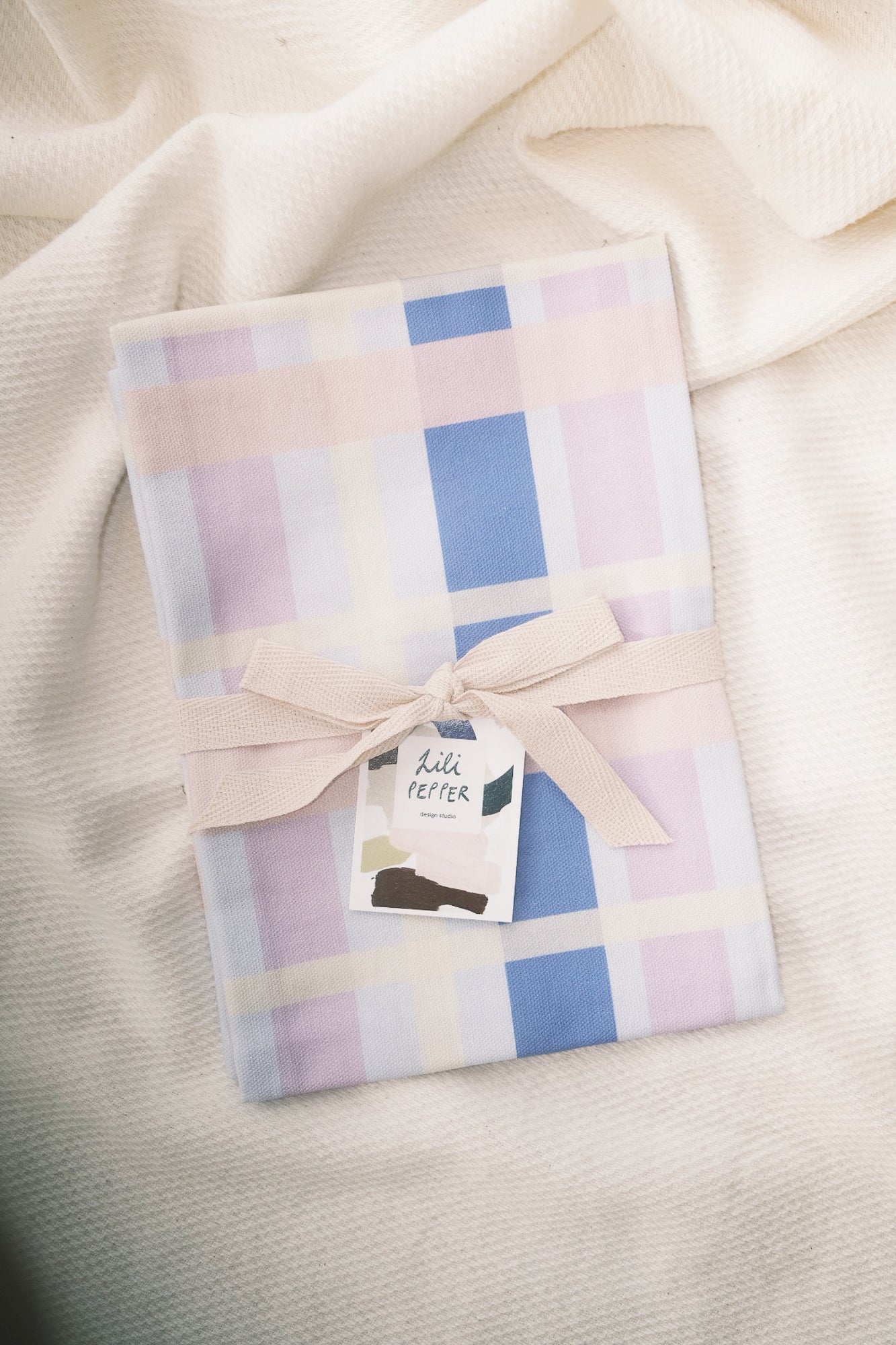 kitchen towel - multi check - collab zürich
