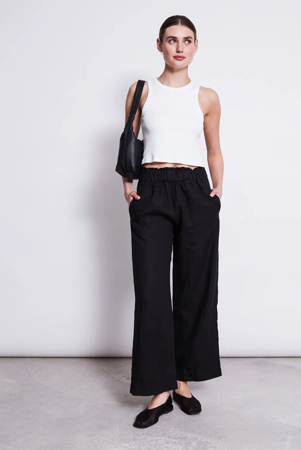 Linen Pants - Beveren - Black - collab zürich