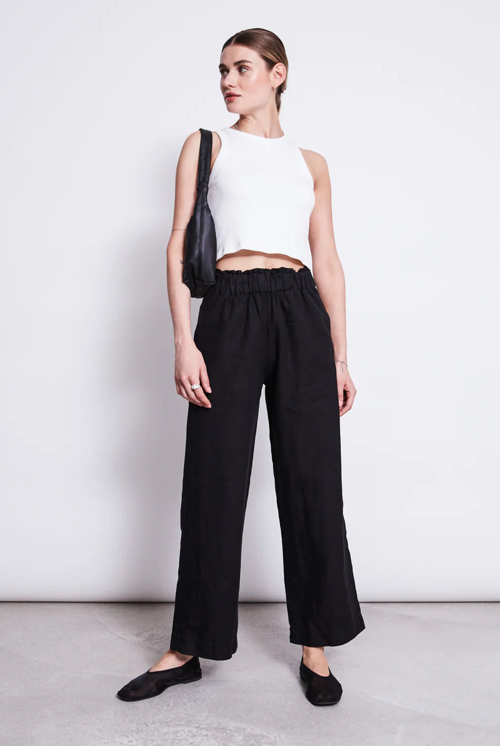 Linen Pants - Beveren - Black - collab zürich