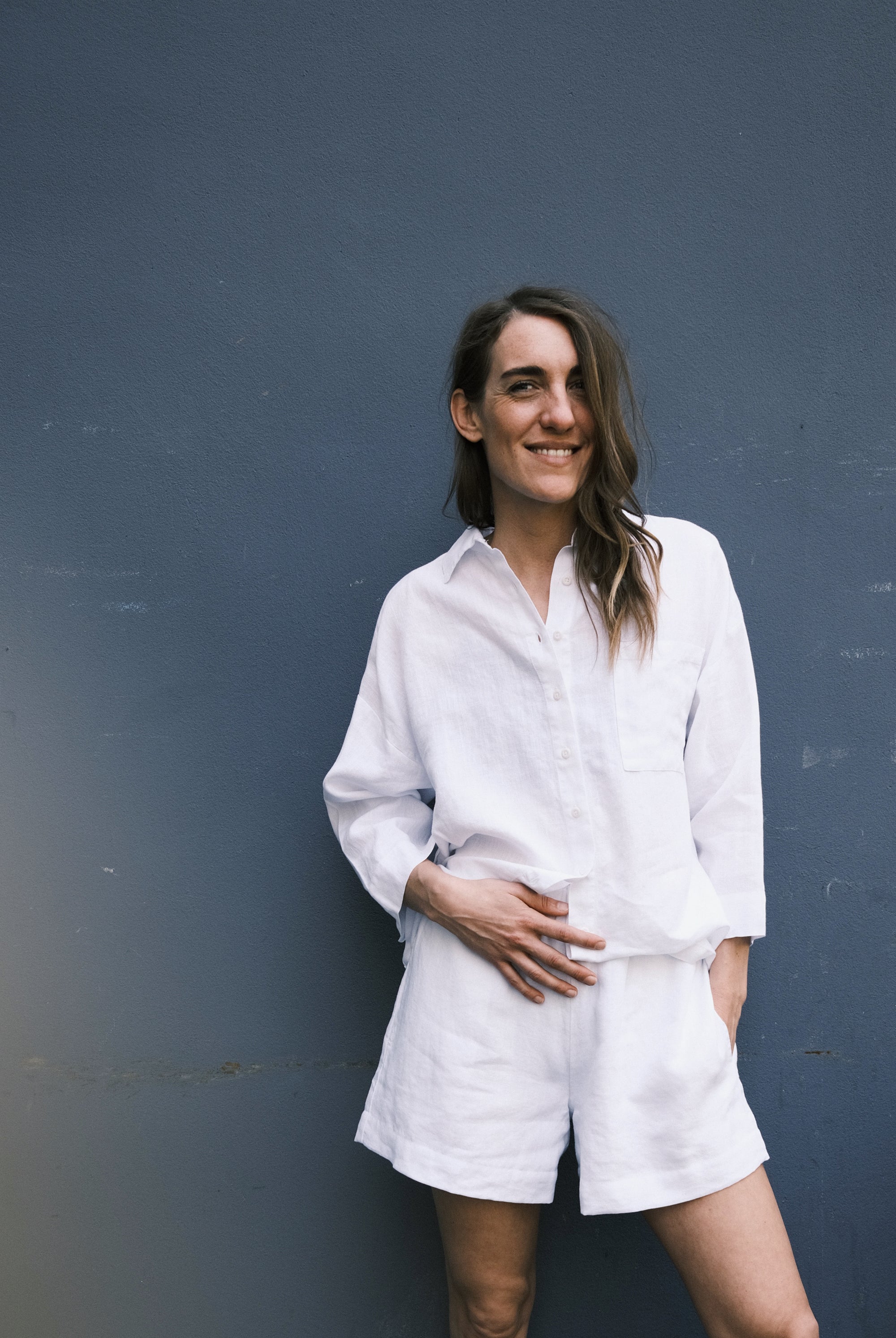 linen shirt - mons - white - collab zürich