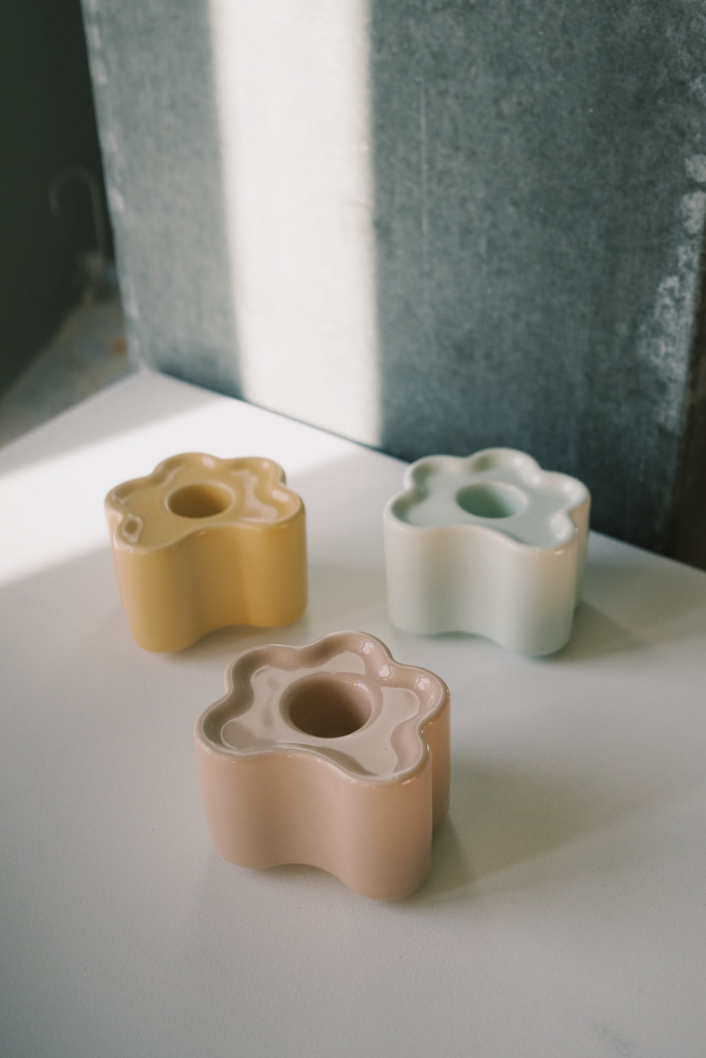 Candle Holder - Flora Small - Mint - collab zürich