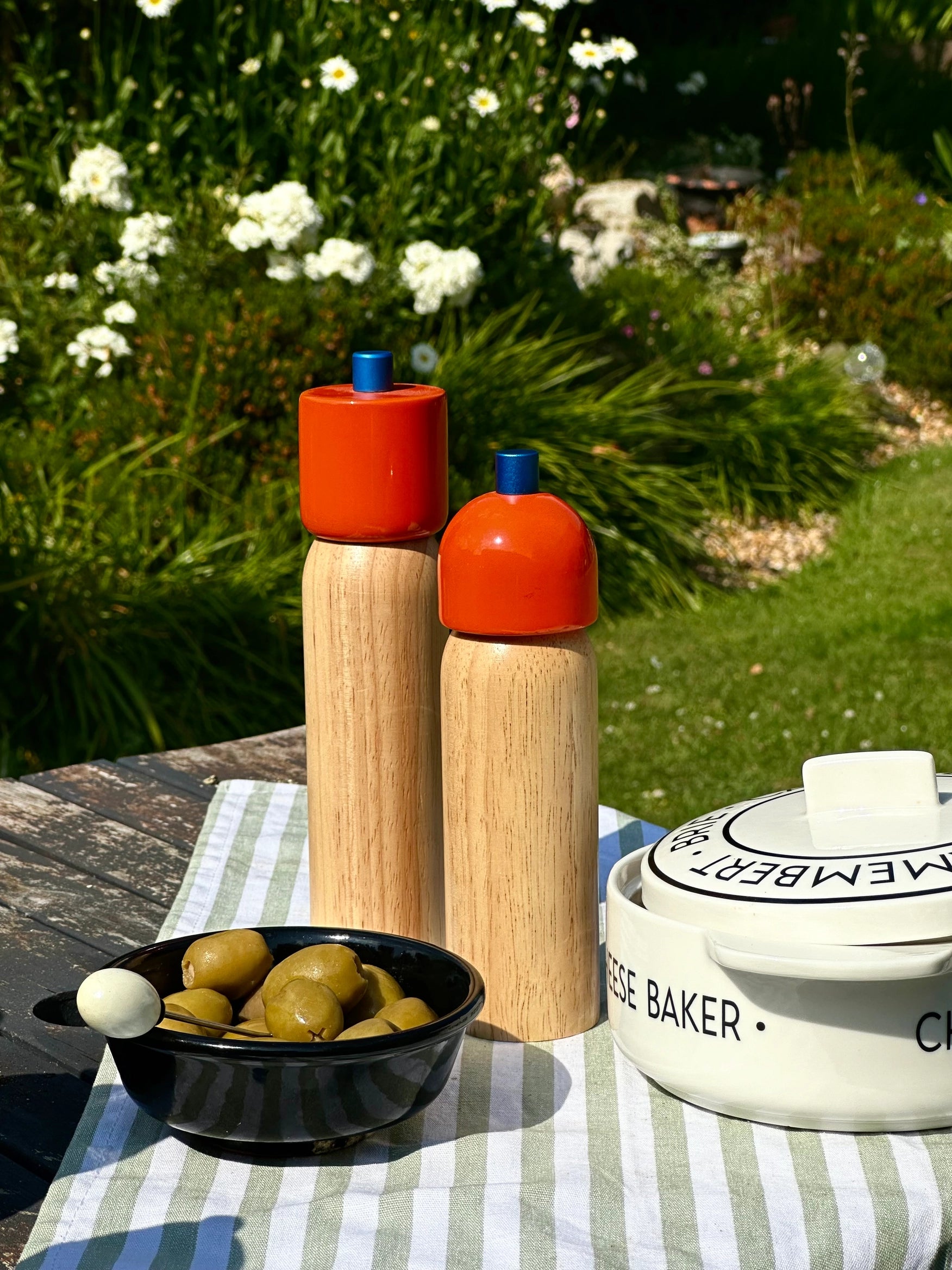 Salt / Pepper Grinder - Orange & Blue - collab zürich