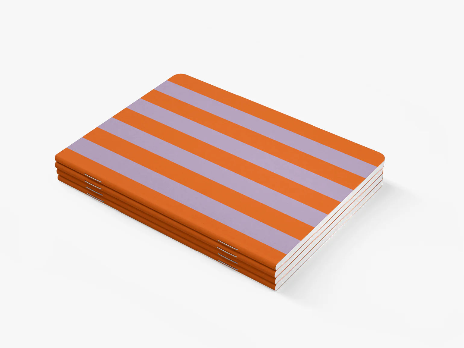 notebook - orange lilac stripes - collab zürich