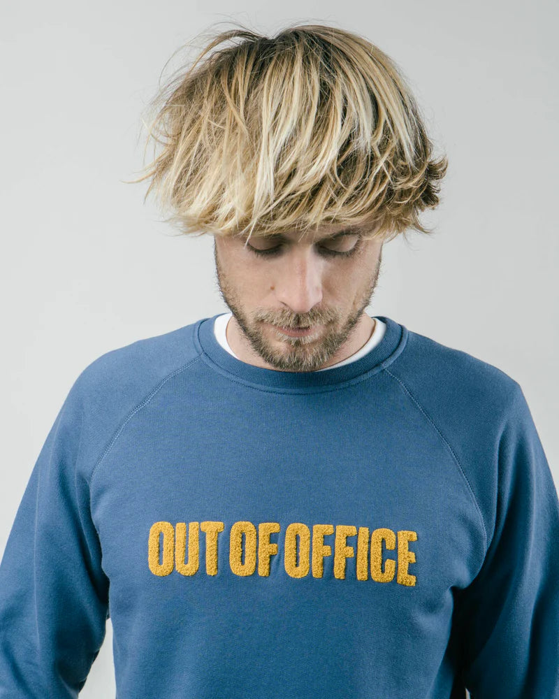 sweatshirt - out of office - blue - collab zürich