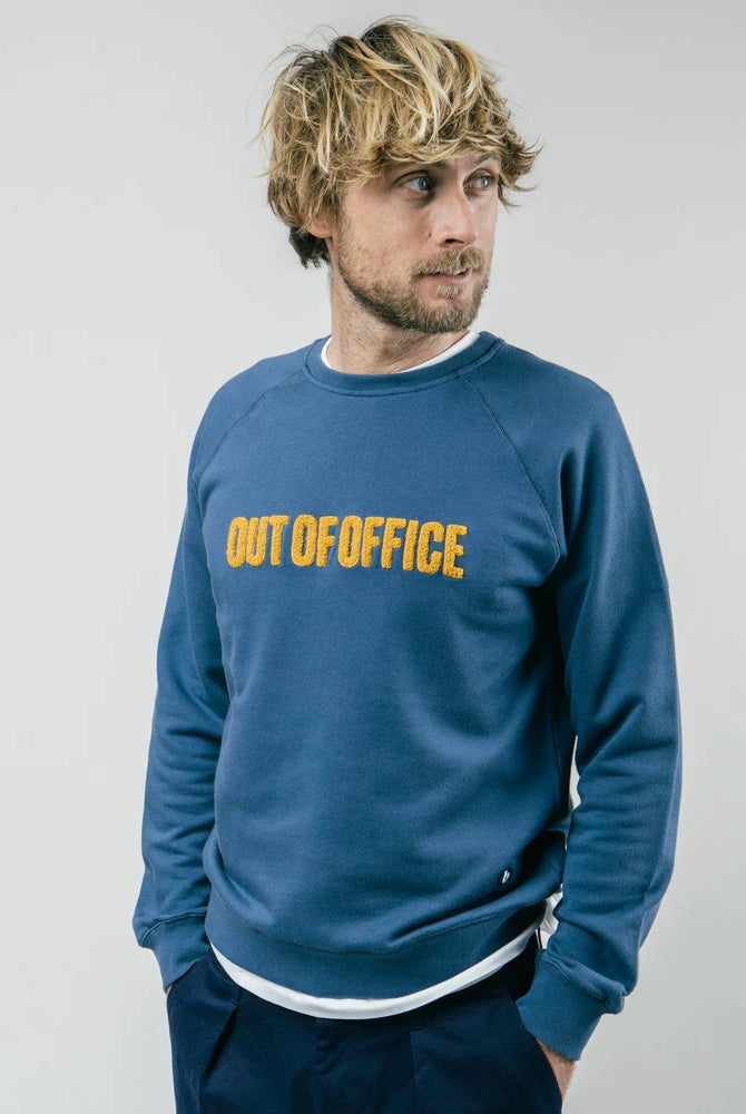 sweatshirt - out of office - blue - collab zürich