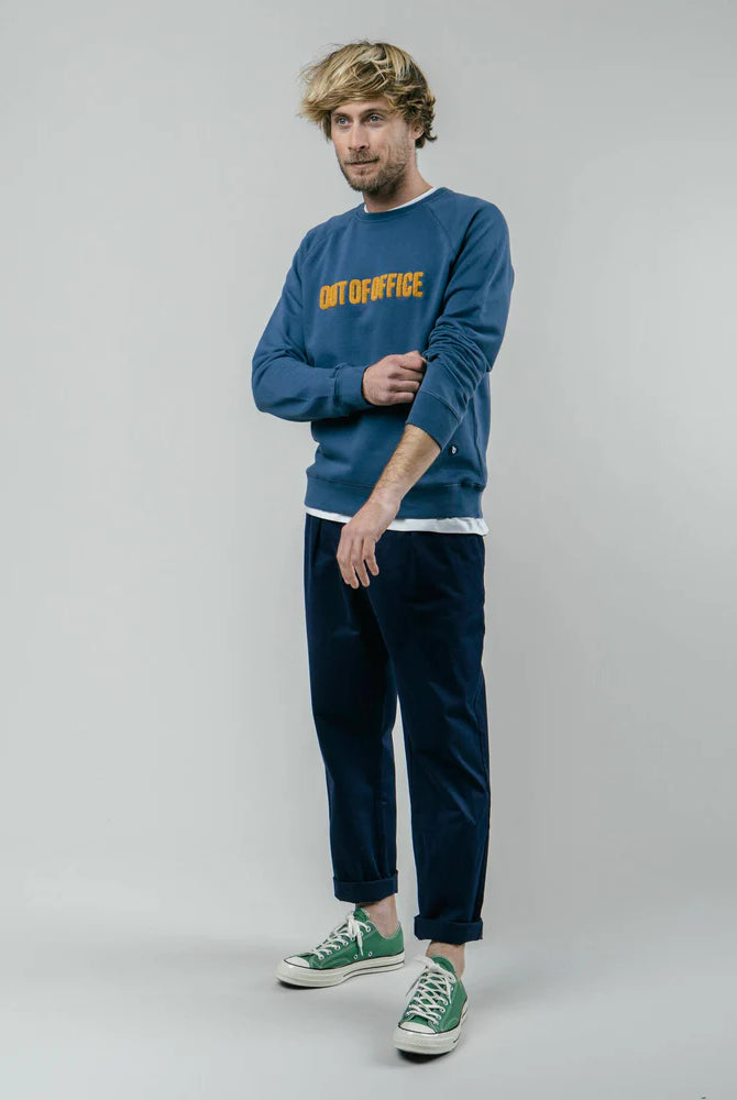 sweatshirt - out of office - blue - collab zürich