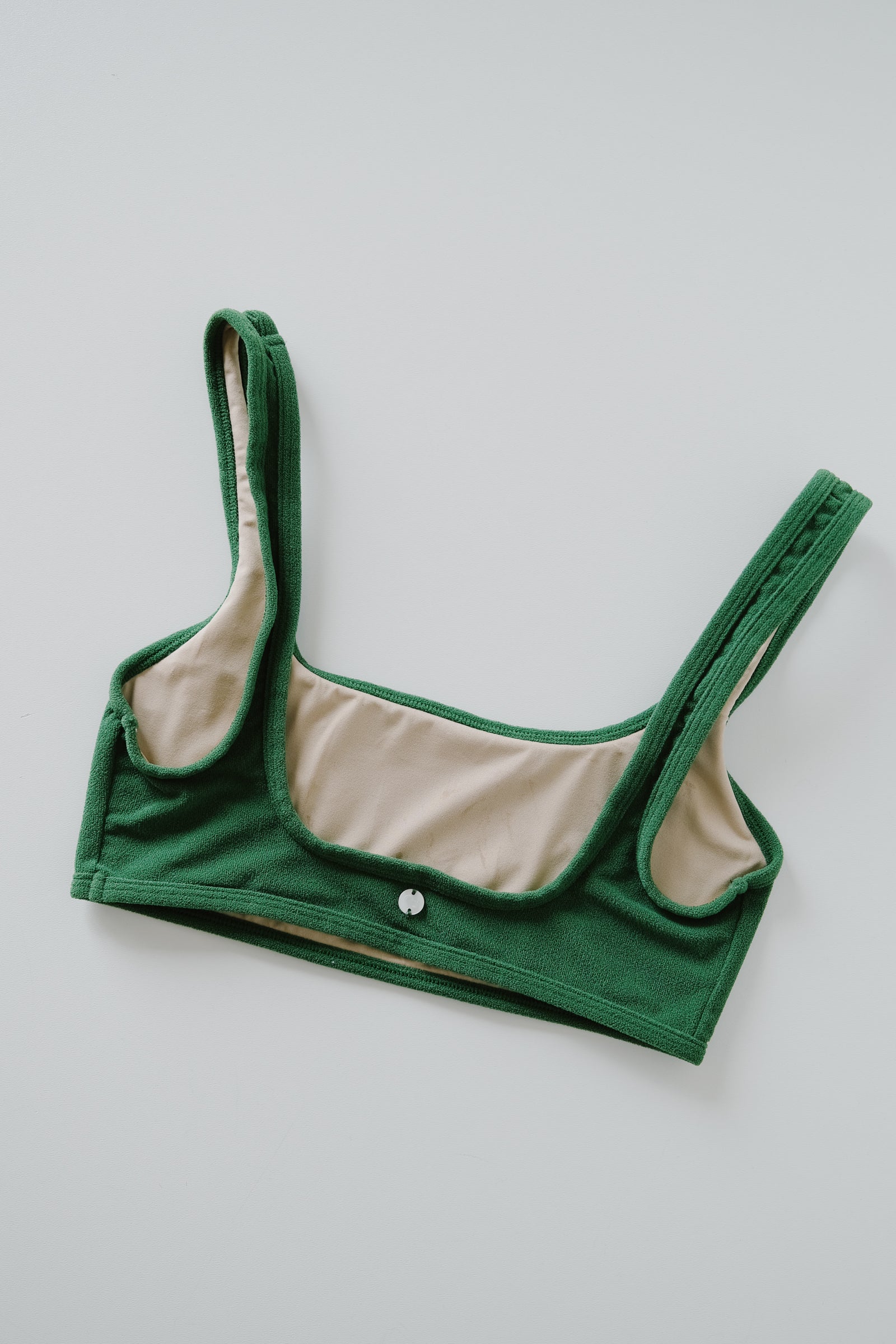 Bikini Top - Vento - Dark Green Terry - collab zürich